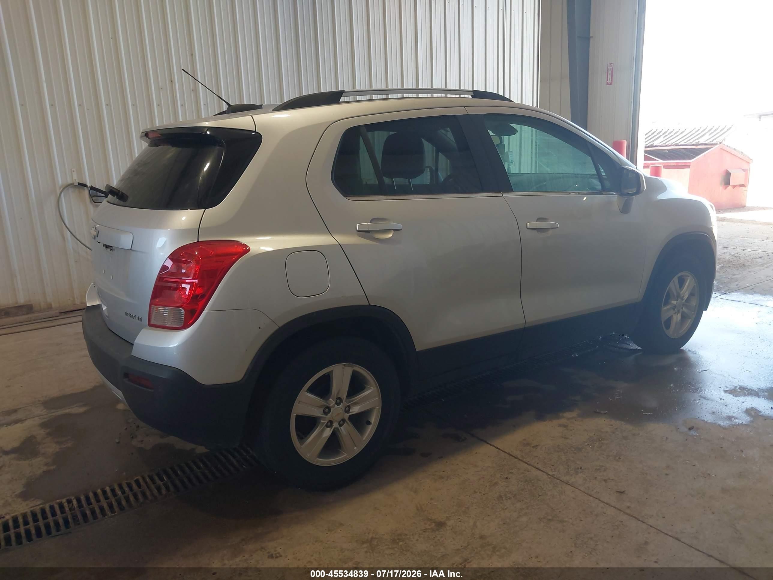 2015 Chevrolet Trax Lt Silver vin: KL7CJLSB9FB143811