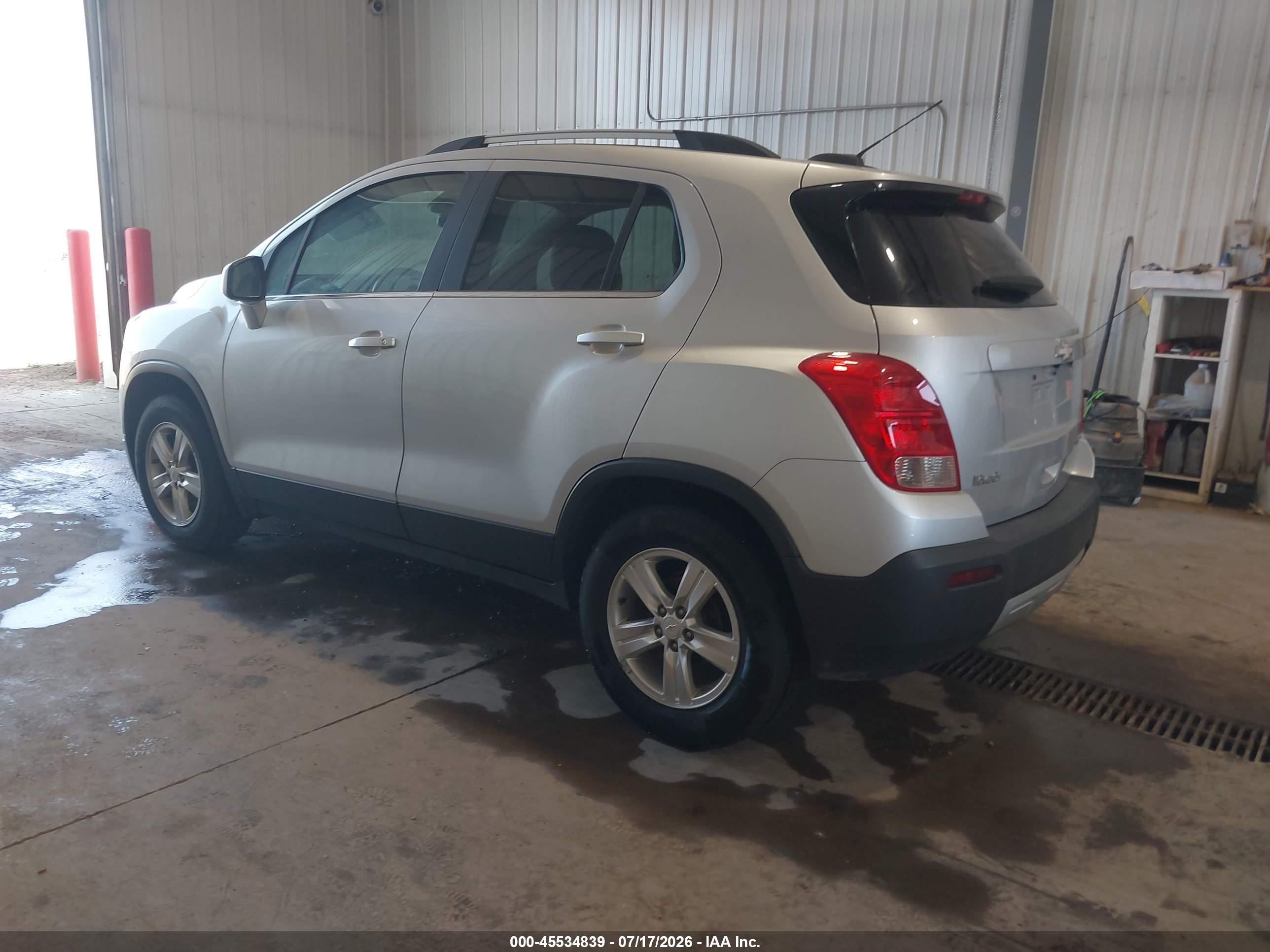2015 Chevrolet Trax Lt Silver vin: KL7CJLSB9FB143811