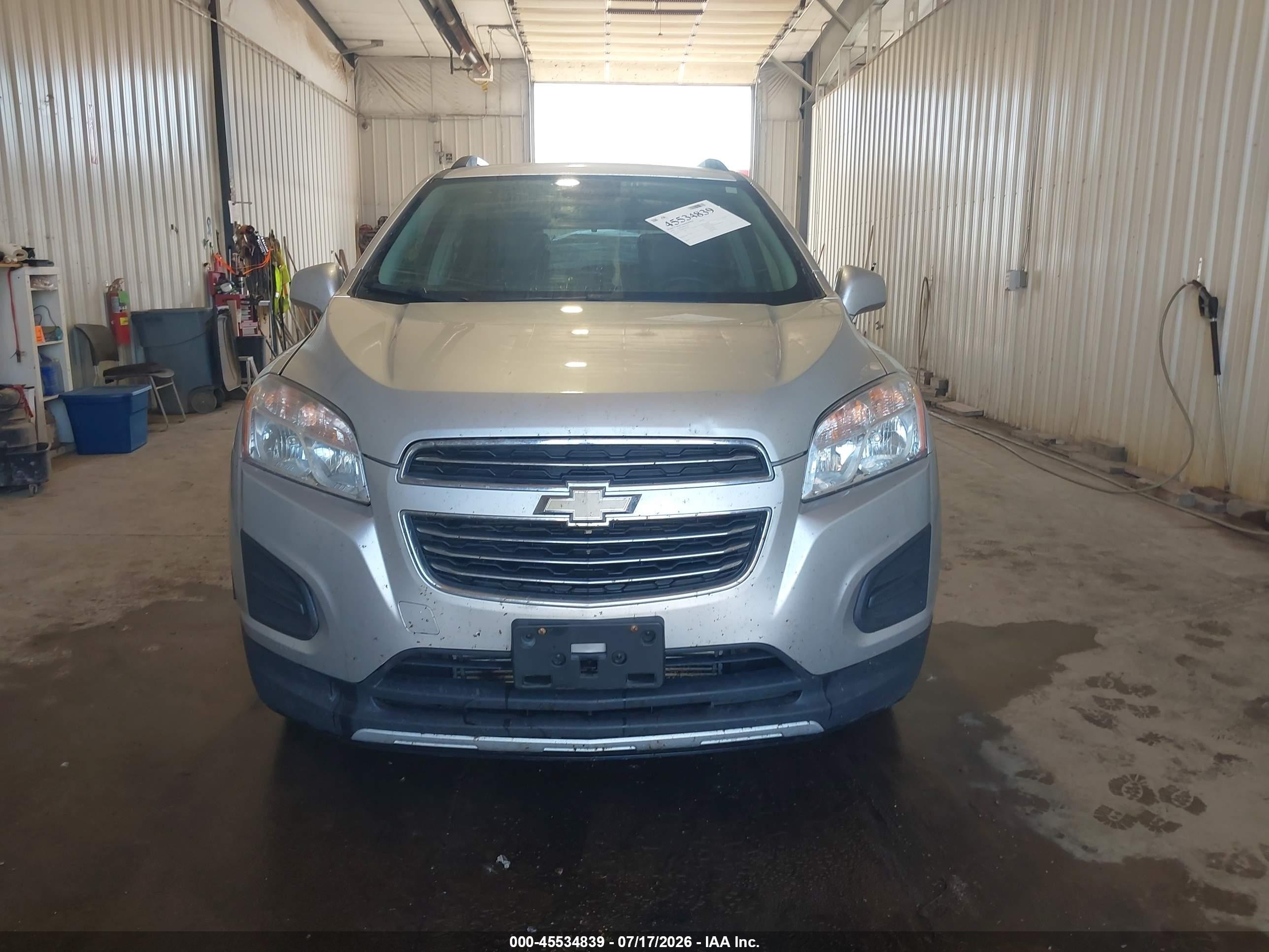 2015 Chevrolet Trax Lt Silver vin: KL7CJLSB9FB143811