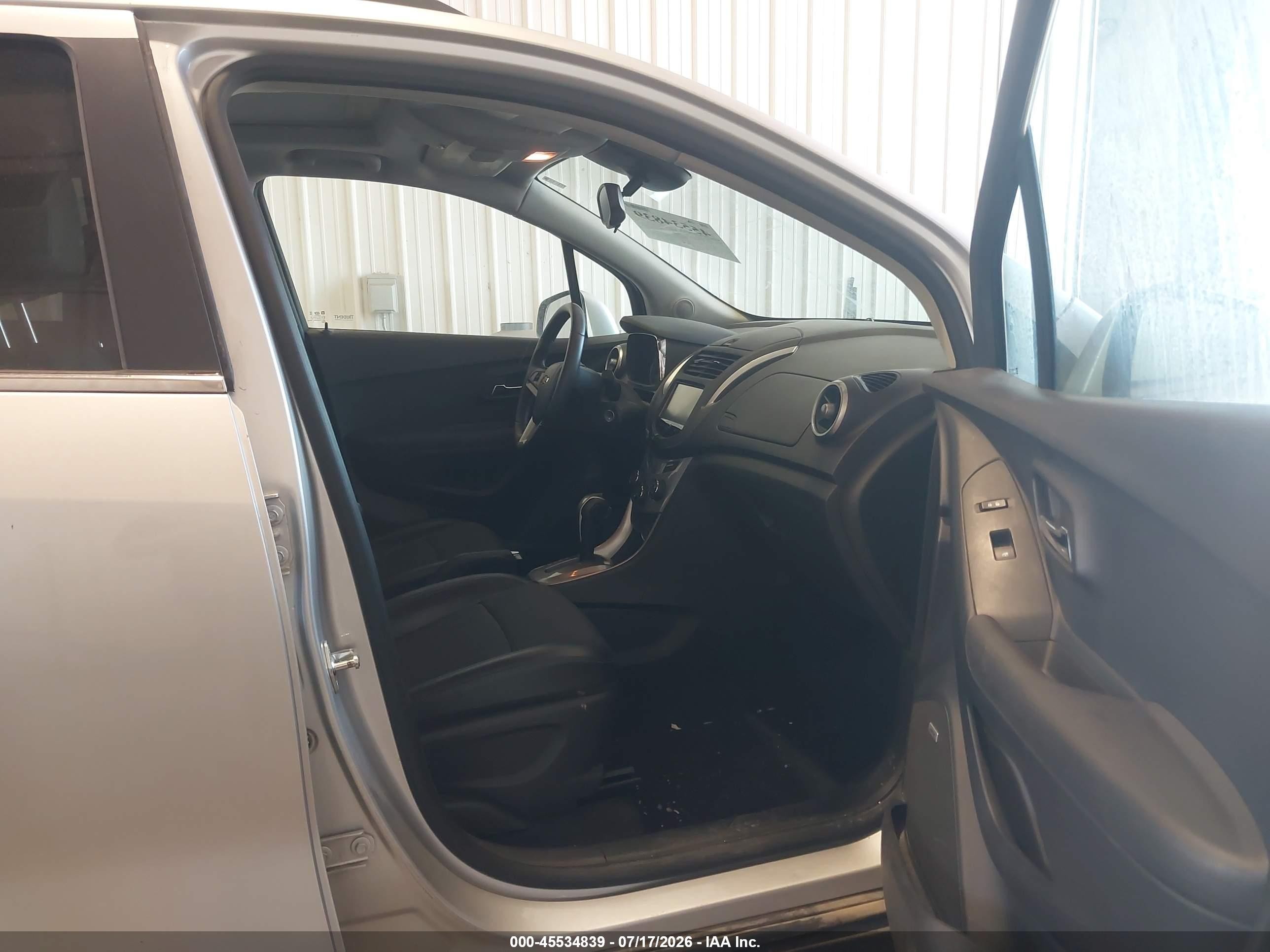 2015 Chevrolet Trax Lt Silver vin: KL7CJLSB9FB143811
