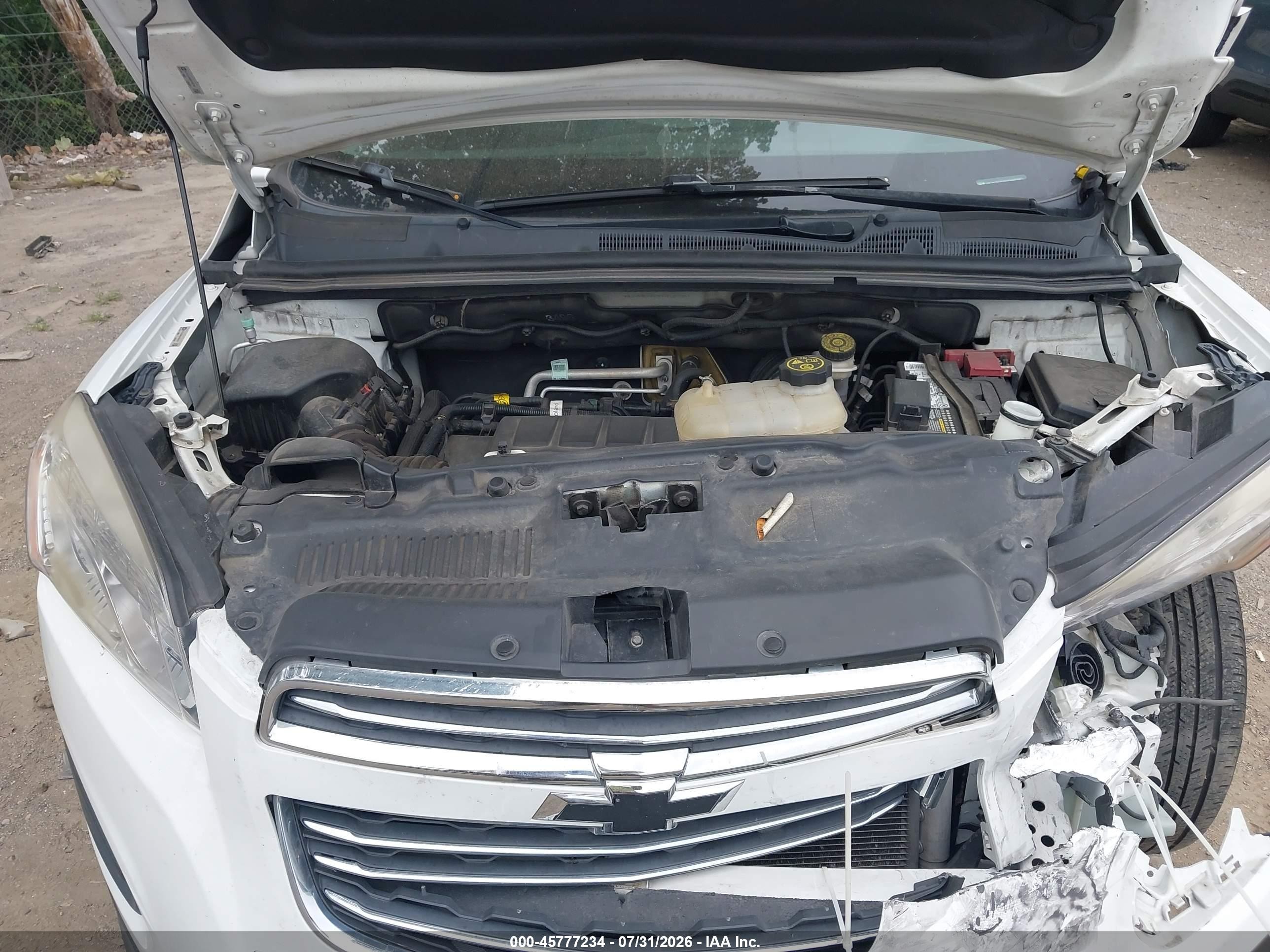 2015 Chevrolet Trax Lt Белый vin: KL7CJLSB9FB158776