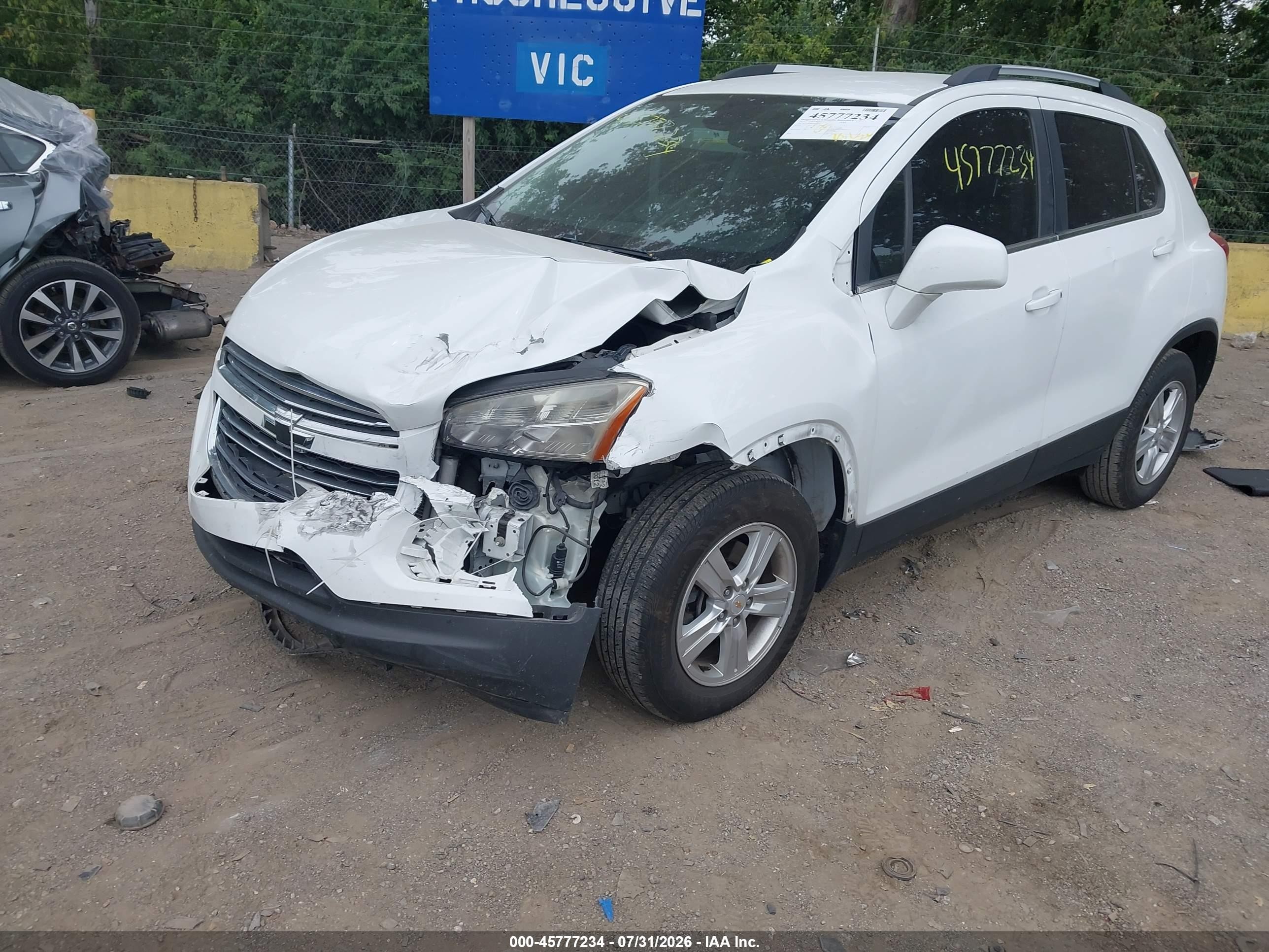 2015 Chevrolet Trax Lt Белый vin: KL7CJLSB9FB158776
