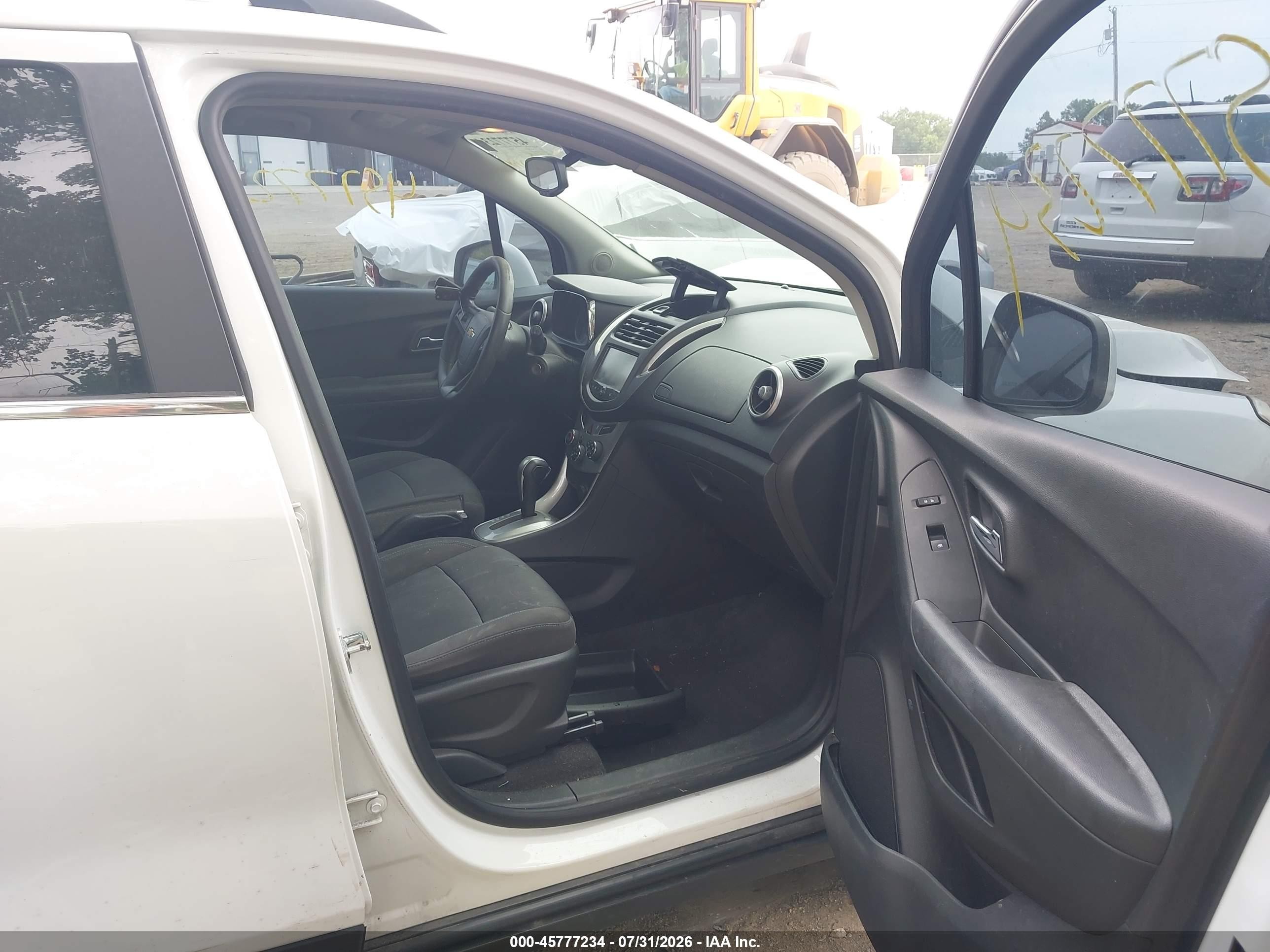 2015 Chevrolet Trax Lt Белый vin: KL7CJLSB9FB158776