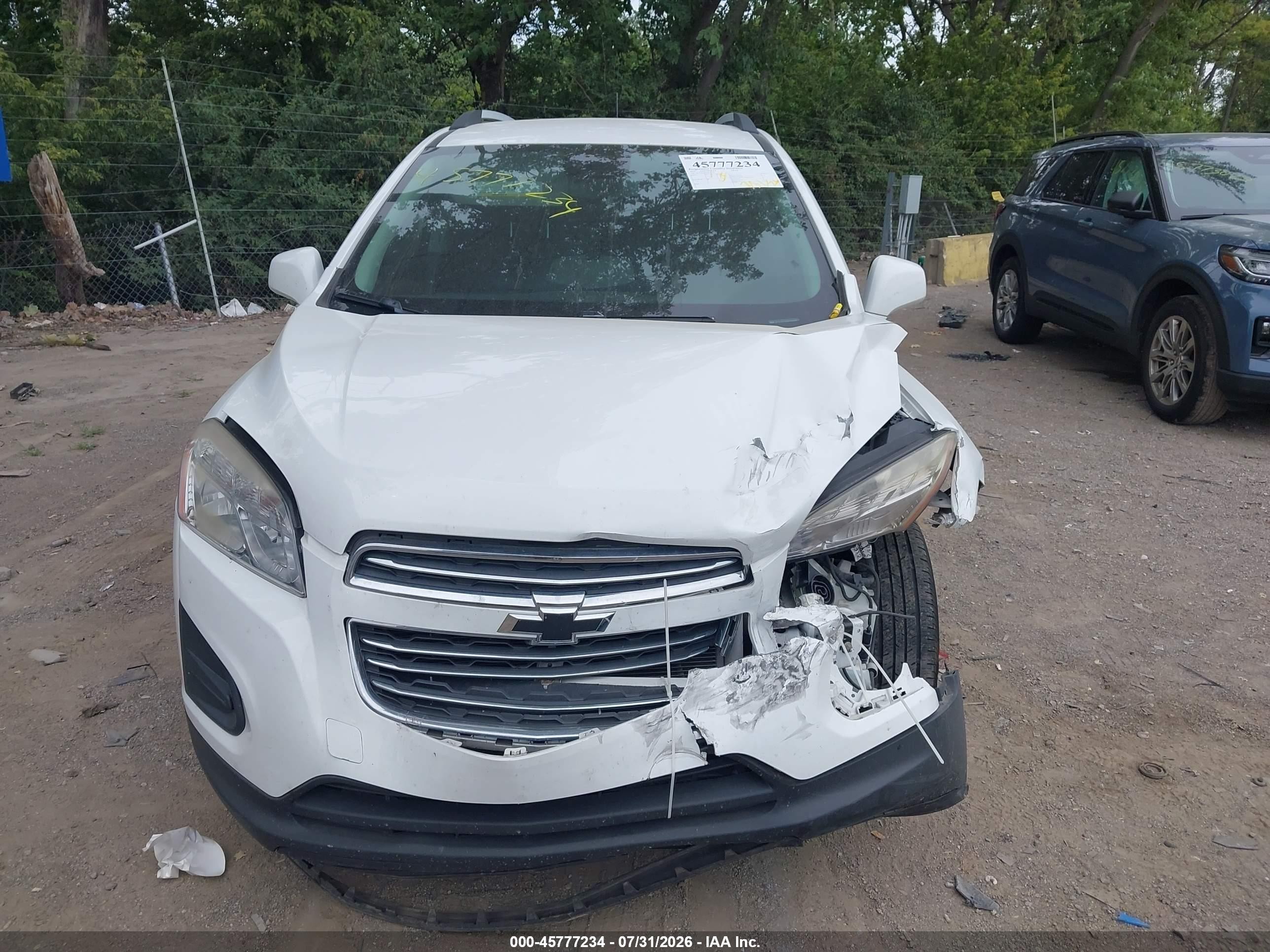 2015 Chevrolet Trax Lt Белый vin: KL7CJLSB9FB158776