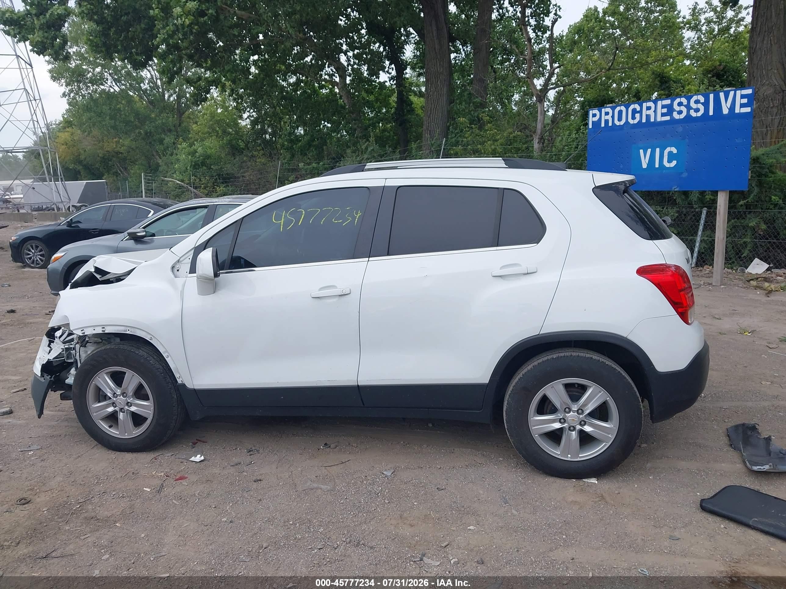 2015 Chevrolet Trax Lt Белый vin: KL7CJLSB9FB158776