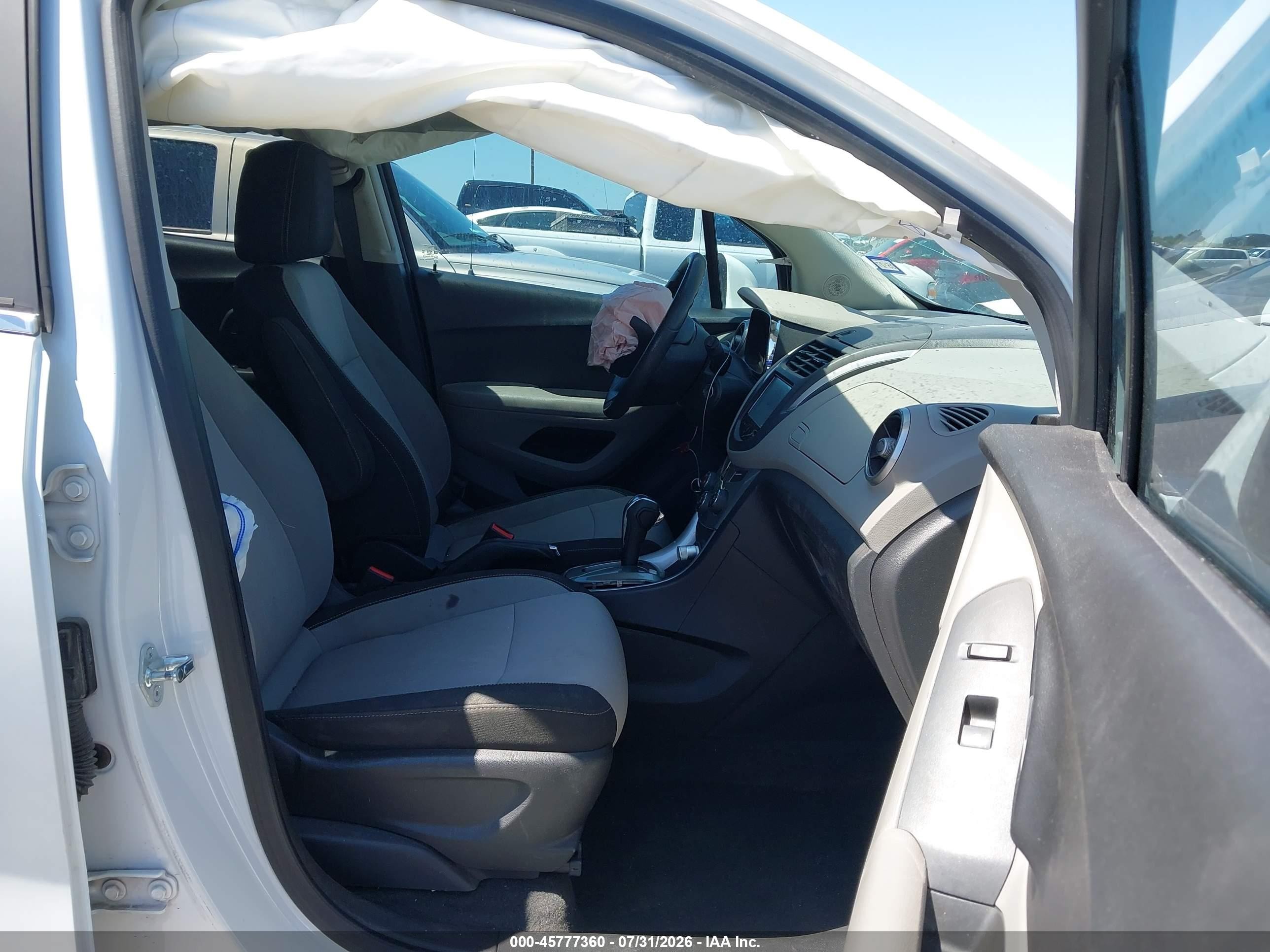 2015 Chevrolet Trax Lt White vin: KL7CJLSBXFB058718