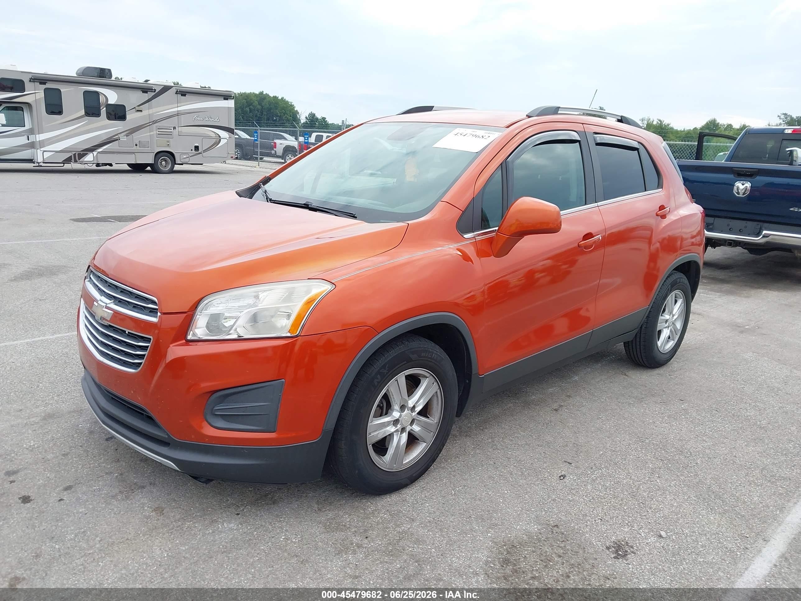 2015 Chevrolet Trax Lt Orange vin: KL7CJLSBXFB063871