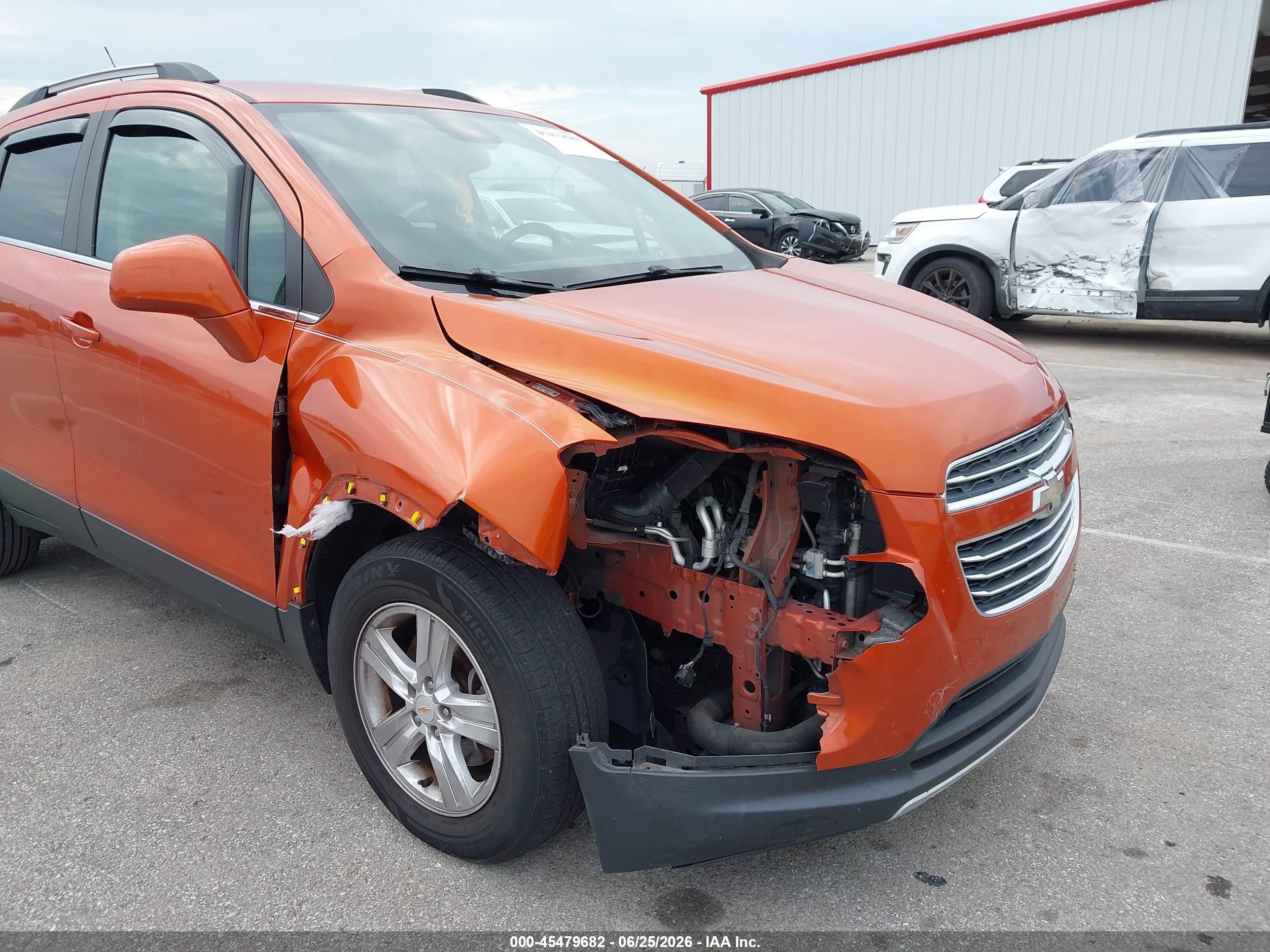 2015 Chevrolet Trax Lt Orange vin: KL7CJLSBXFB063871