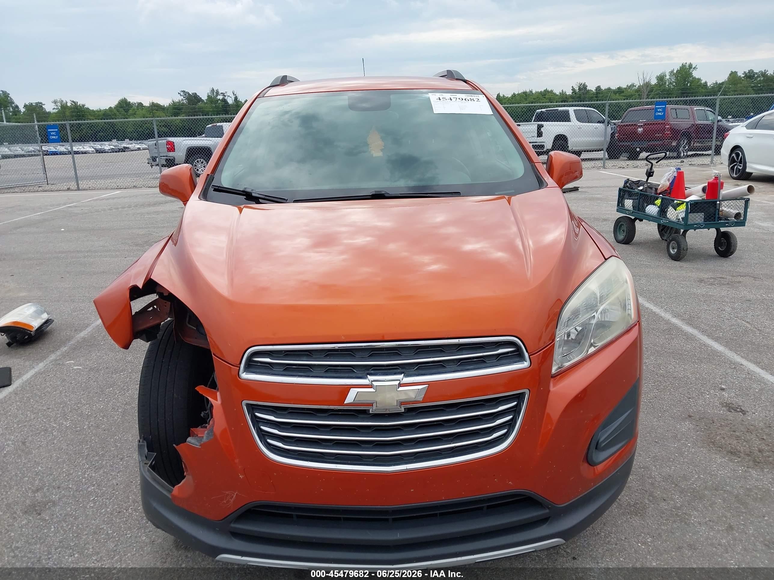2015 Chevrolet Trax Lt Orange vin: KL7CJLSBXFB063871