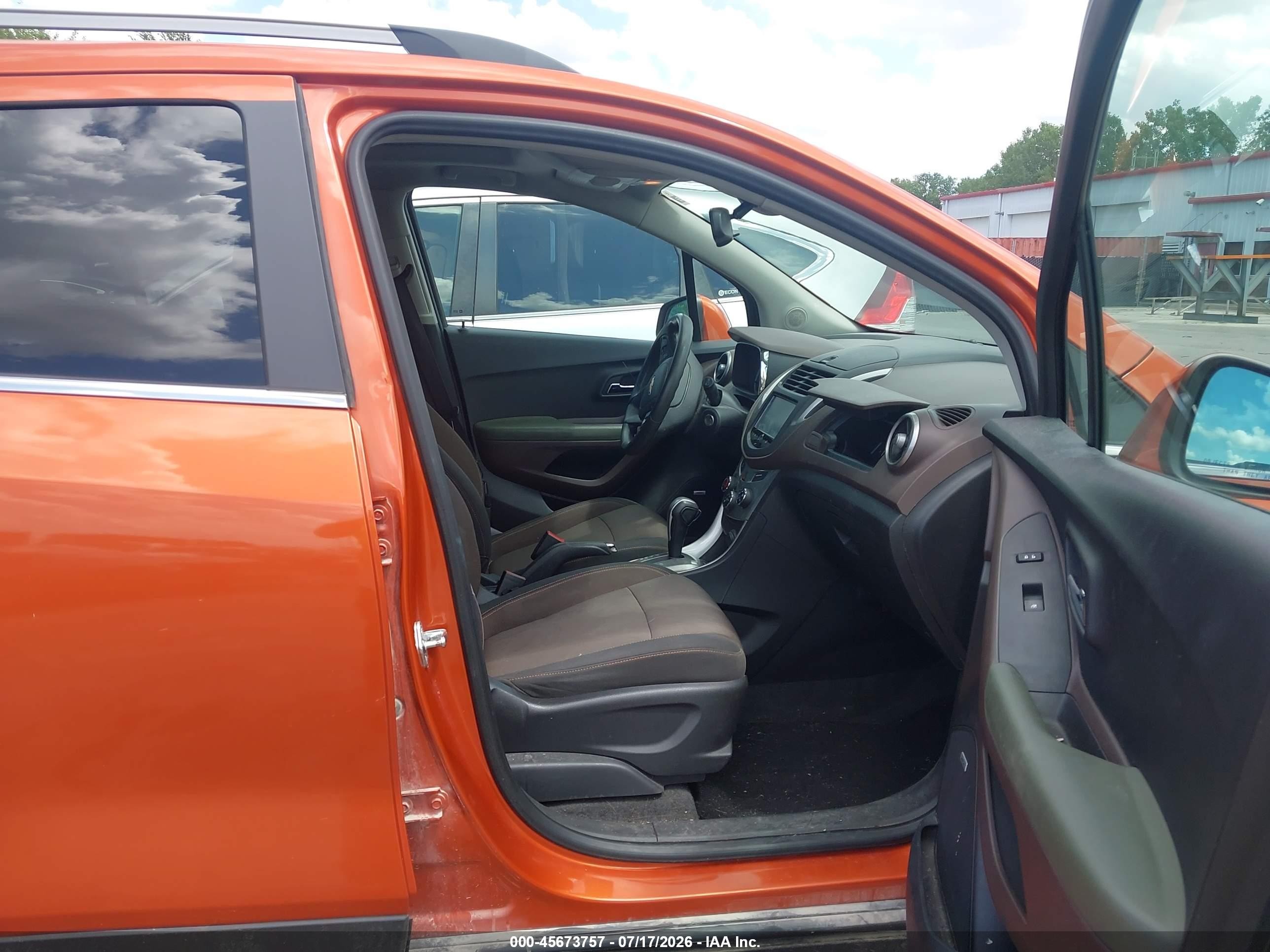 2015 Chevrolet Trax Lt Orange vin: KL7CJLSBXFB202171