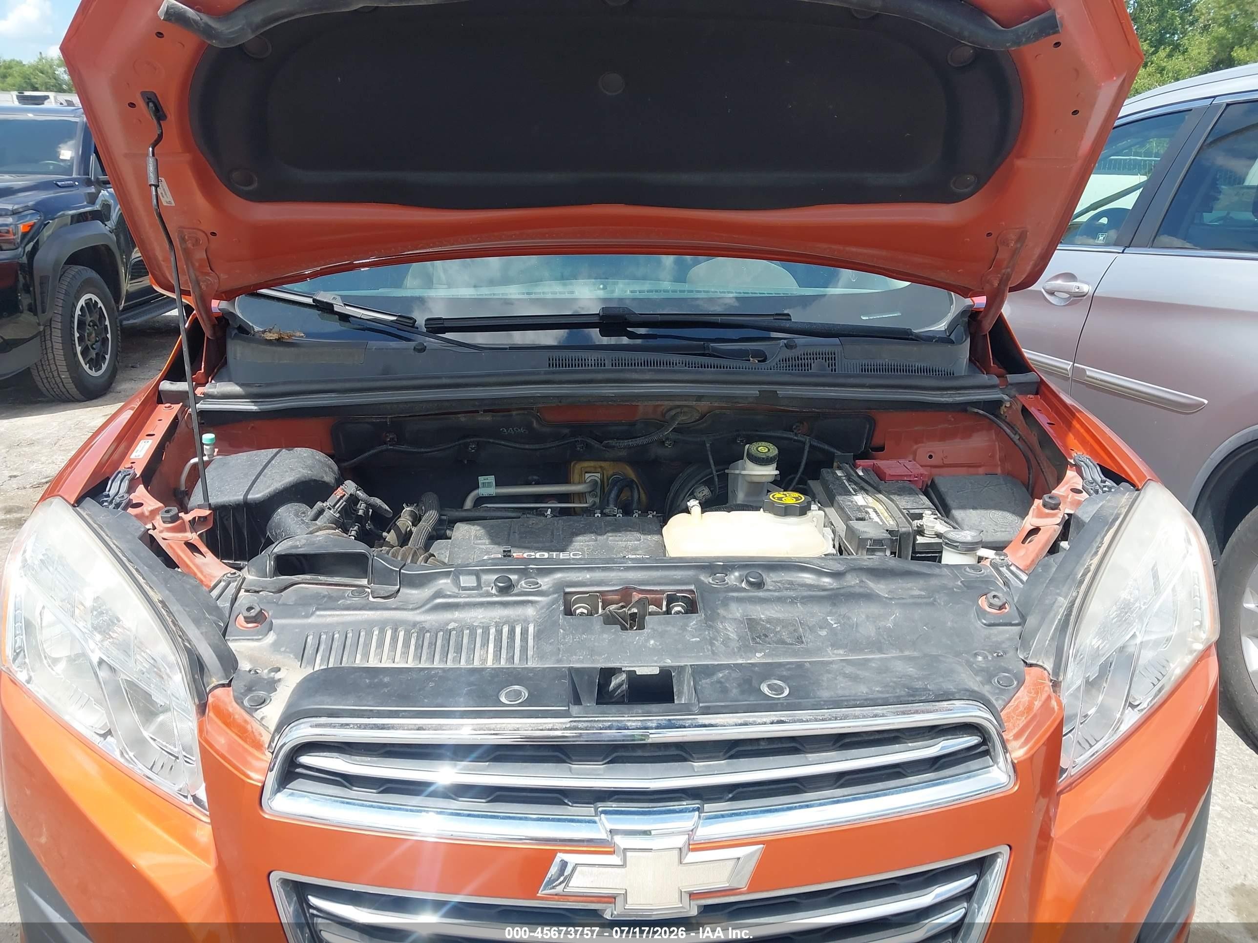 2015 Chevrolet Trax Lt Orange vin: KL7CJLSBXFB202171
