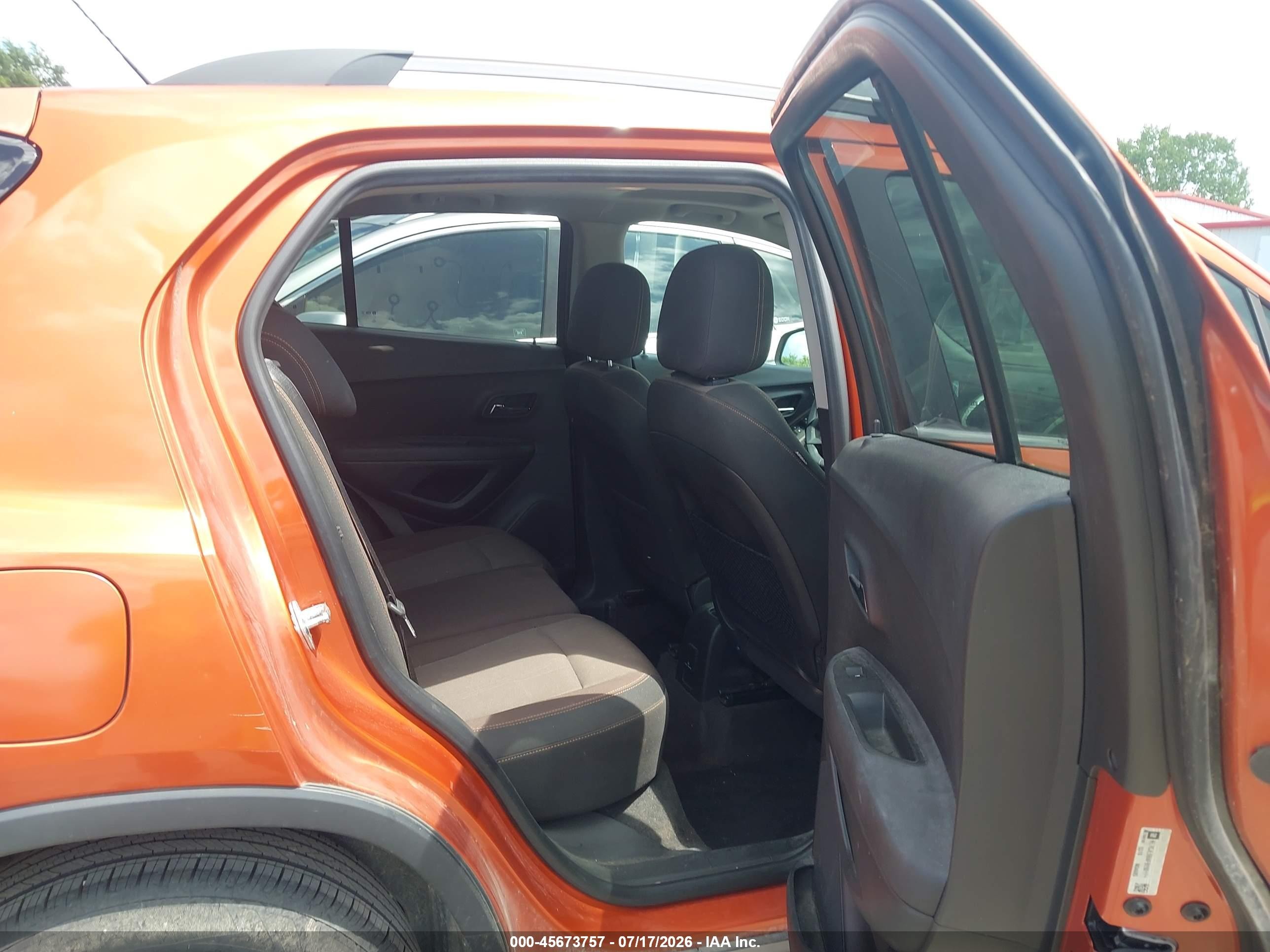 2015 Chevrolet Trax Lt Orange vin: KL7CJLSBXFB202171
