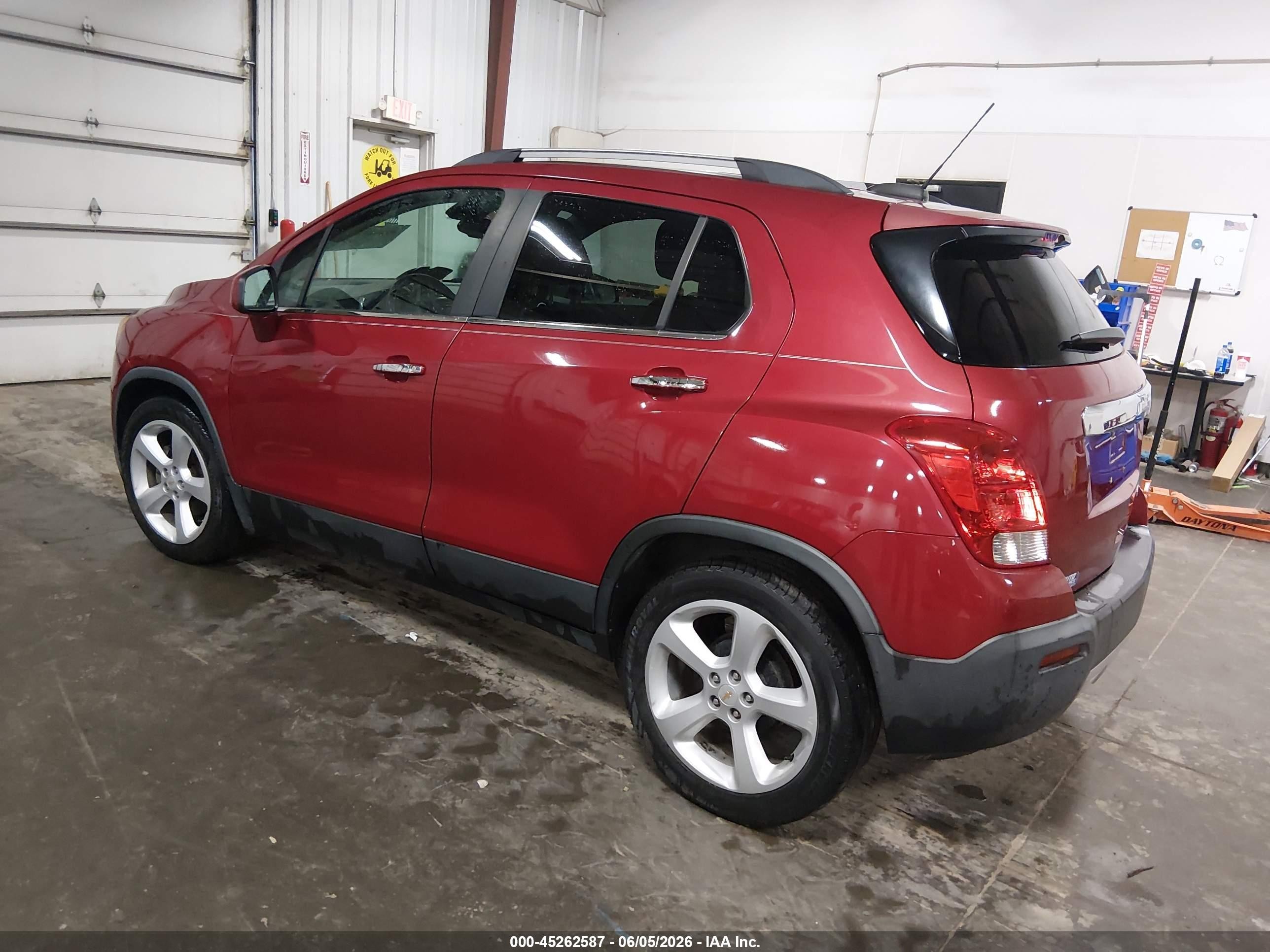 2015 Chevrolet Trax Ltz Red vin: KL7CJNSB1FB054763