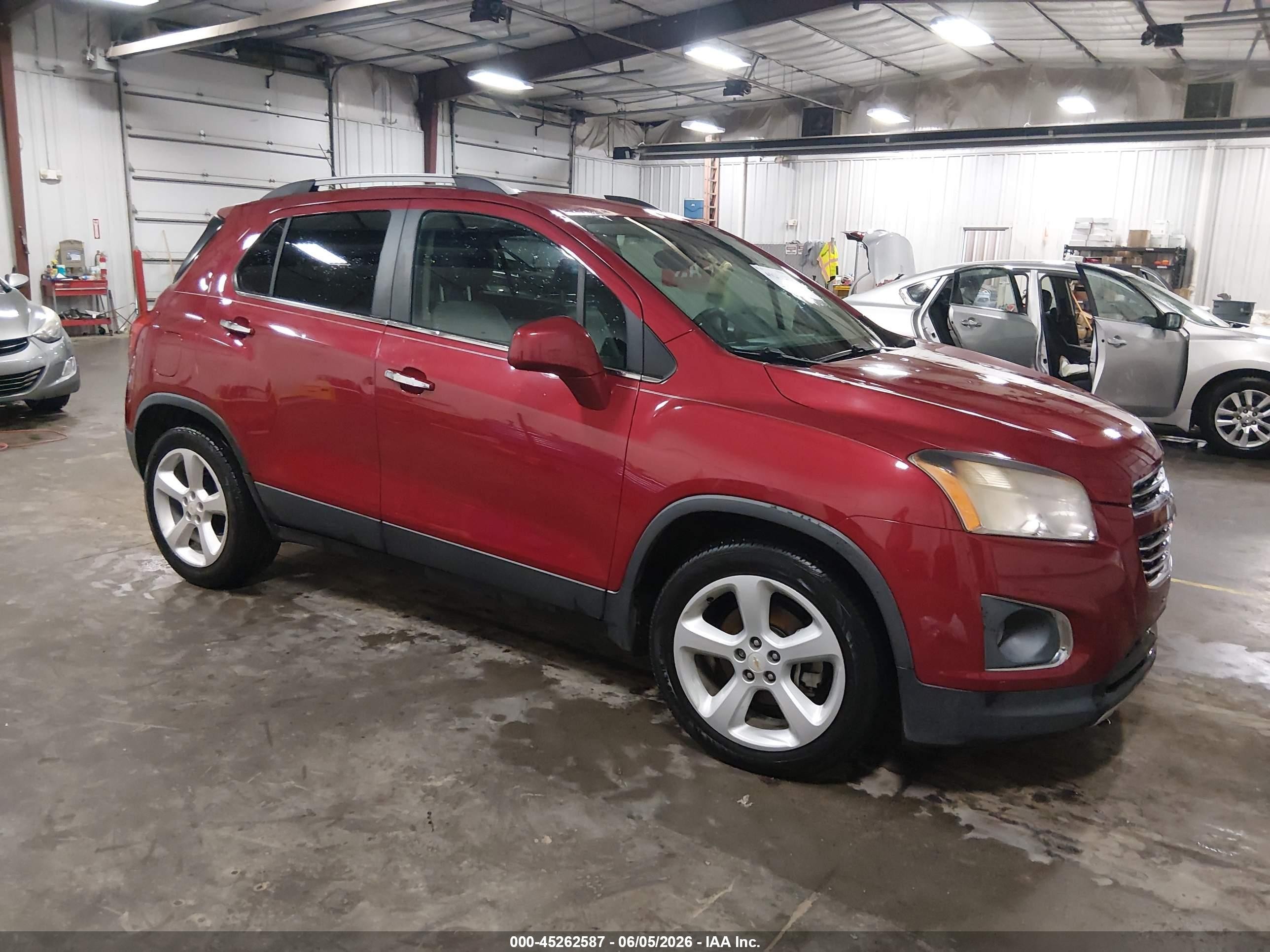 2015 Chevrolet Trax Ltz Red vin: KL7CJNSB1FB054763