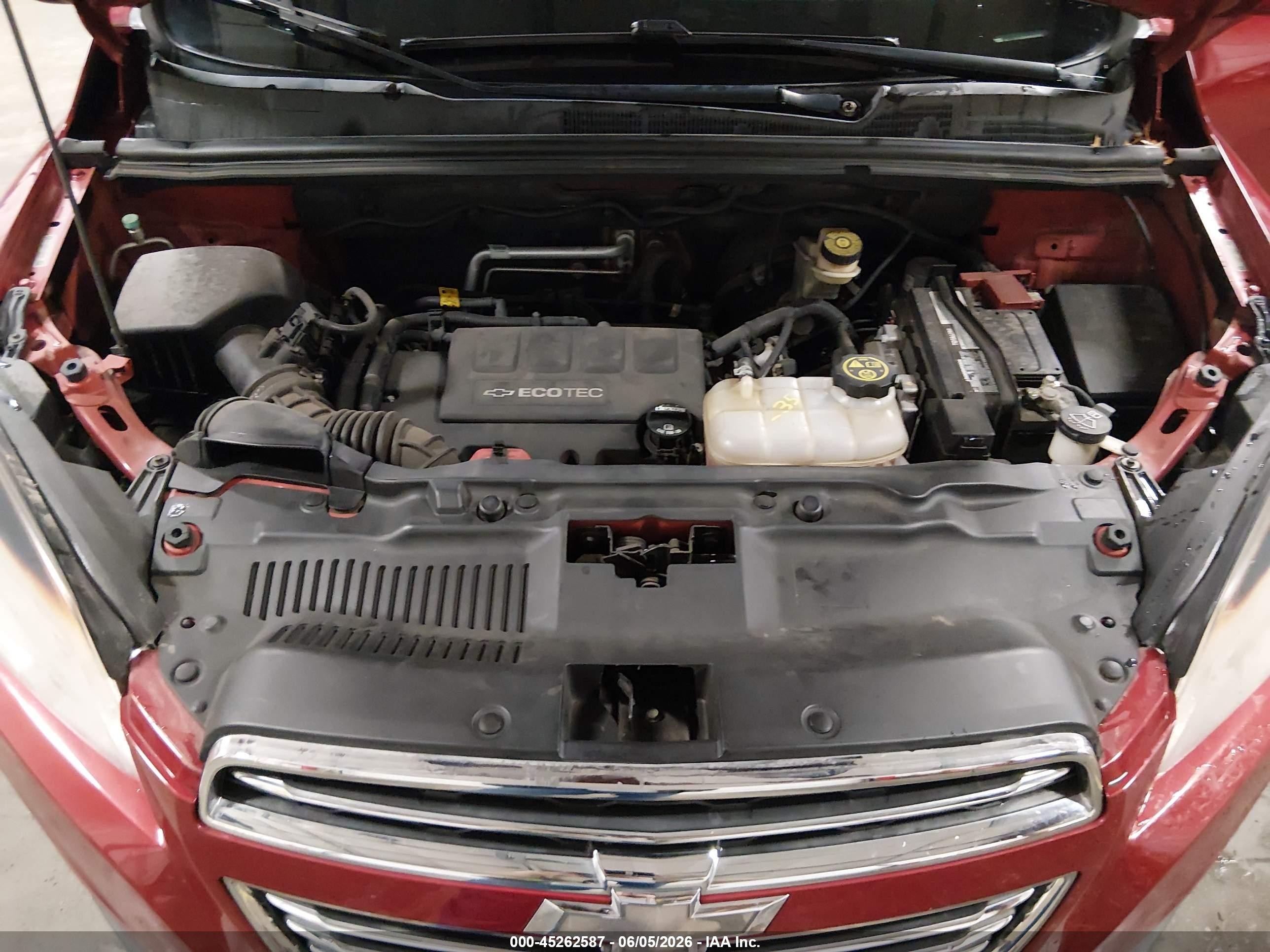 2015 Chevrolet Trax Ltz Red vin: KL7CJNSB1FB054763