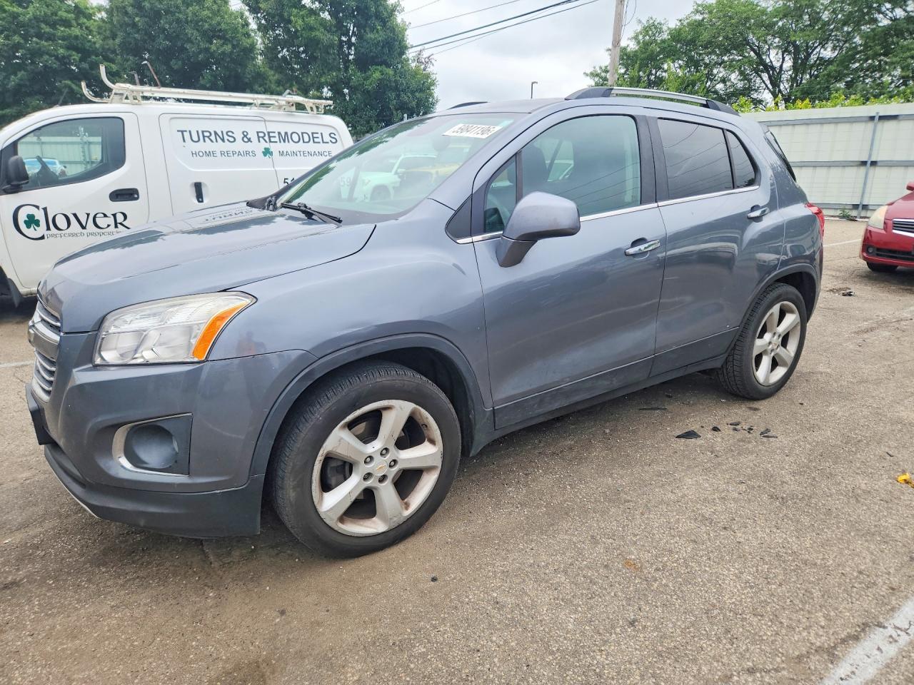 2015 Chevrolet Trax Ltz Серый vin: KL7CJNSB1FB128621