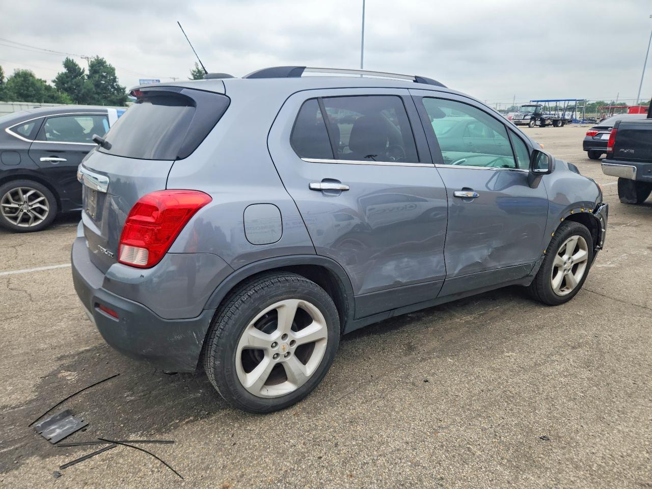 2015 Chevrolet Trax Ltz Gray vin: KL7CJNSB1FB128621