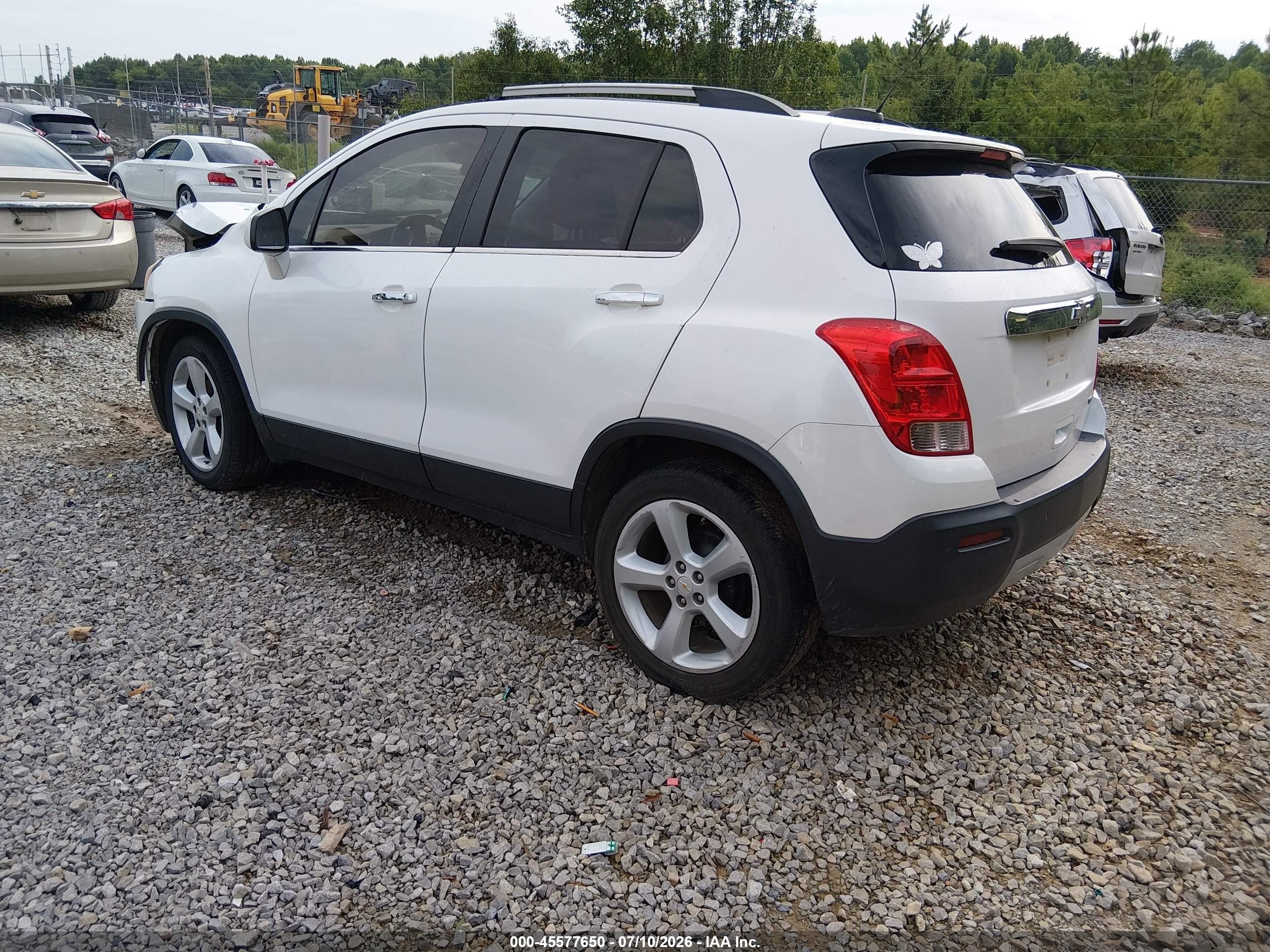 2015 Chevrolet Trax Ltz White vin: KL7CJNSB1FB199270