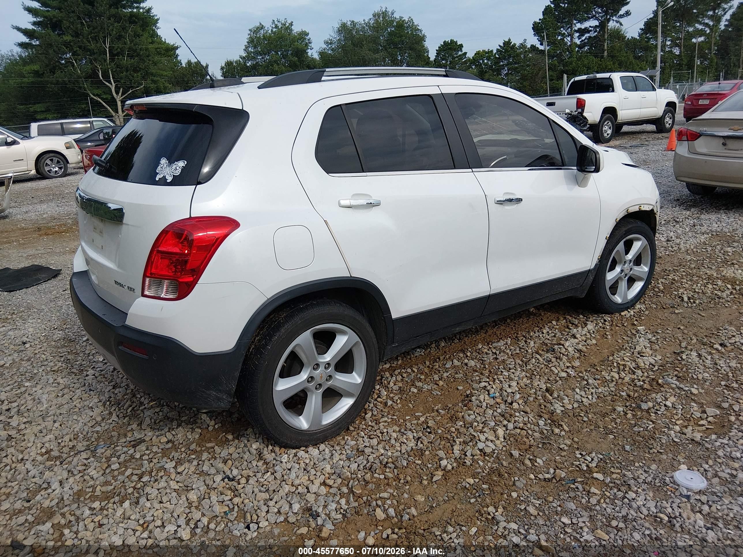 2015 Chevrolet Trax Ltz White vin: KL7CJNSB1FB199270