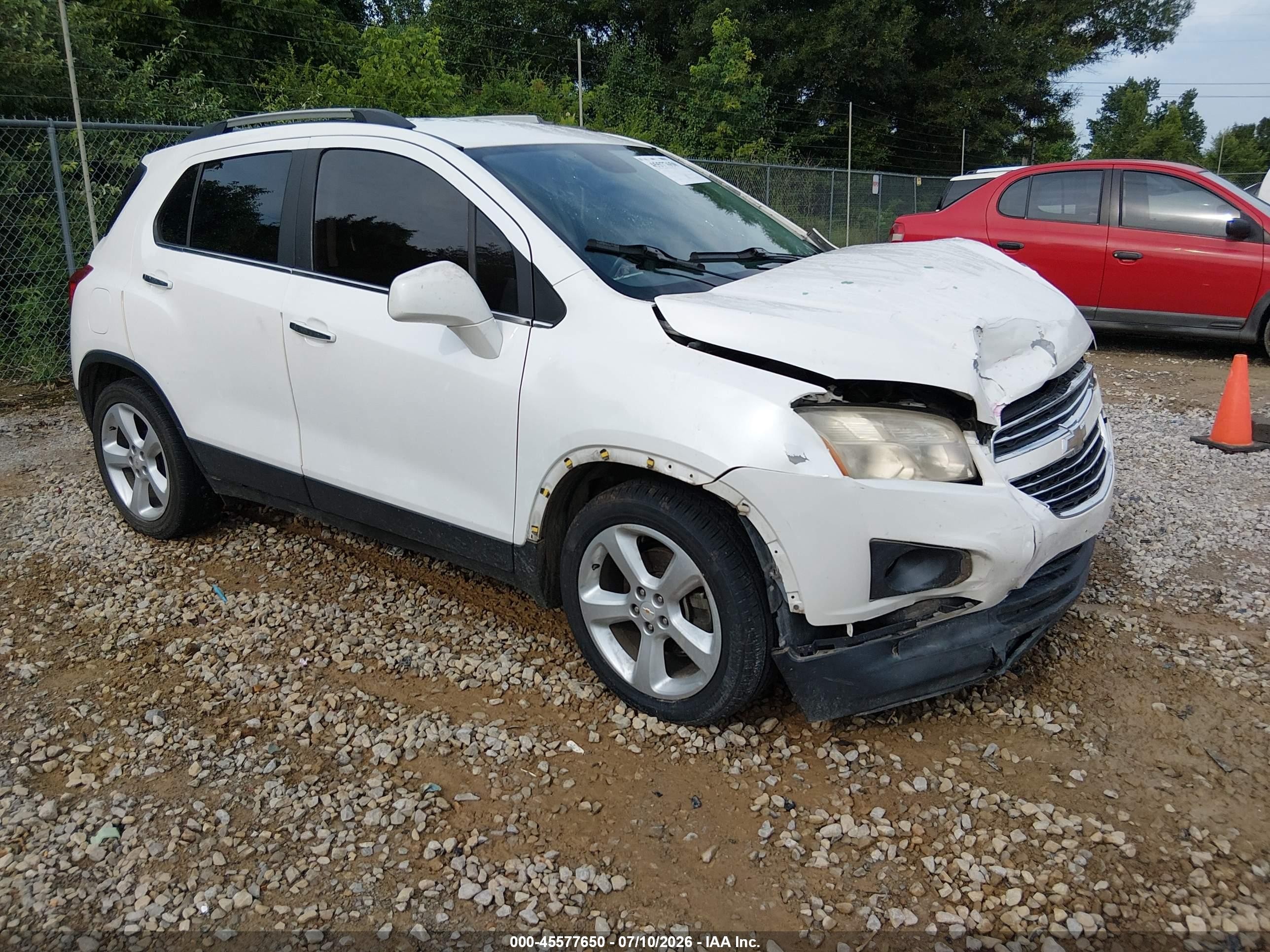 2015 Chevrolet Trax Ltz White vin: KL7CJNSB1FB199270
