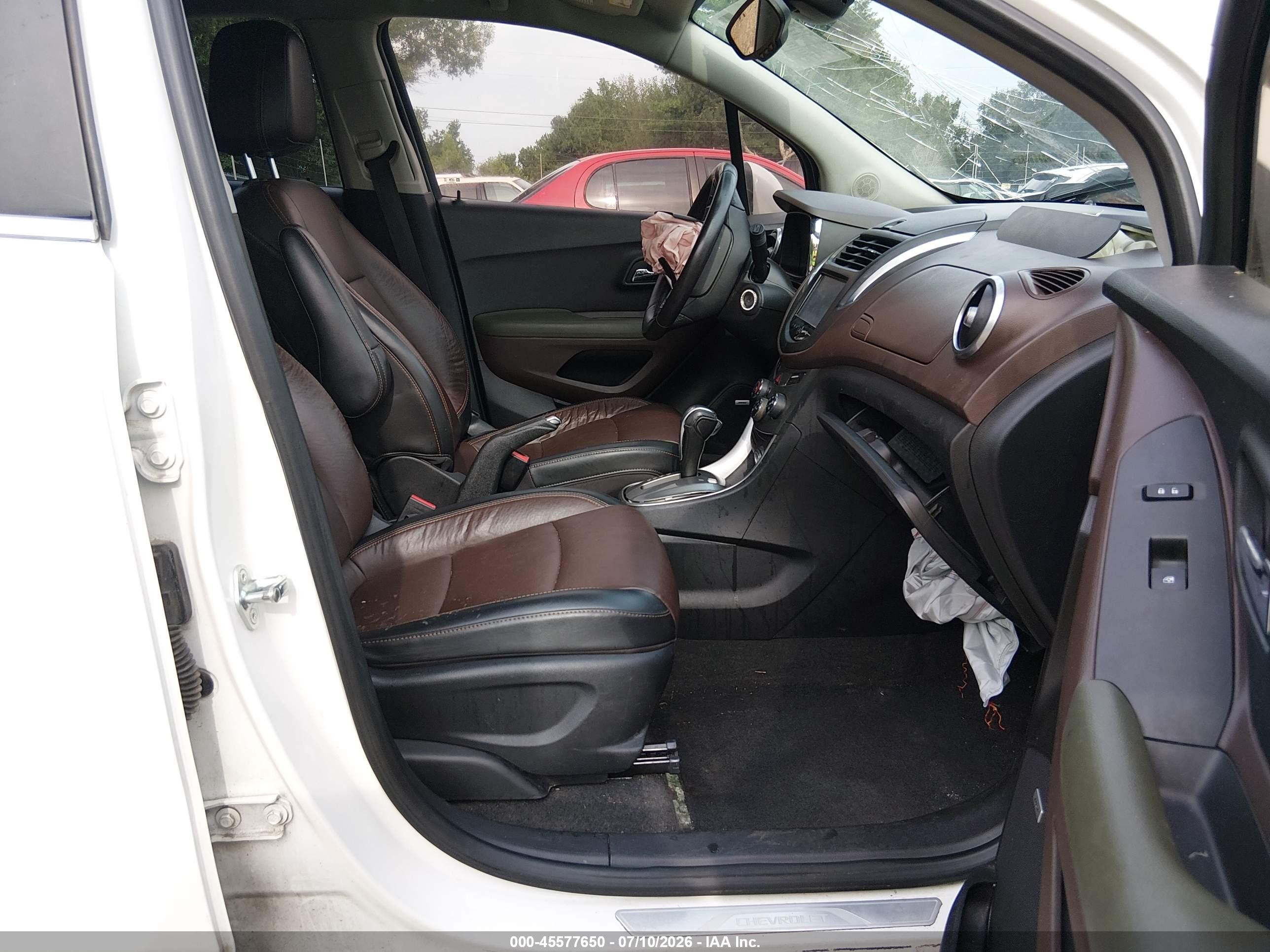 2015 Chevrolet Trax Ltz White vin: KL7CJNSB1FB199270