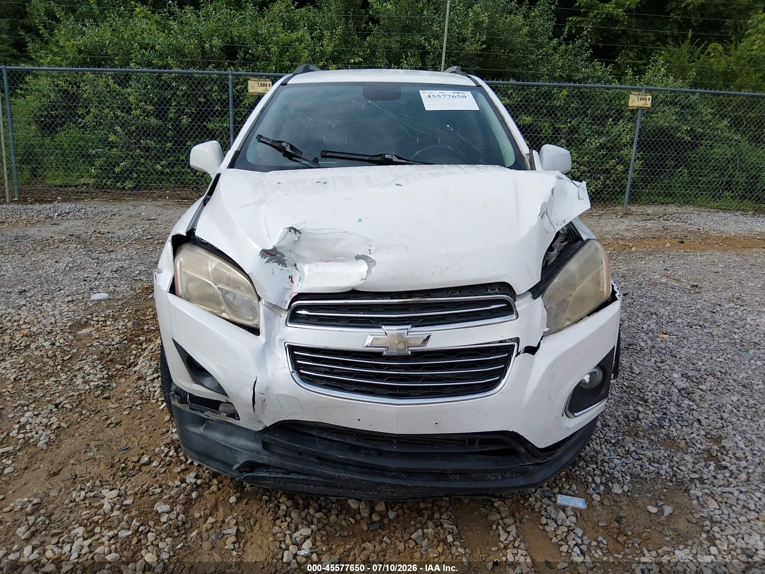 2015 Chevrolet Trax Ltz White vin: KL7CJNSB1FB199270