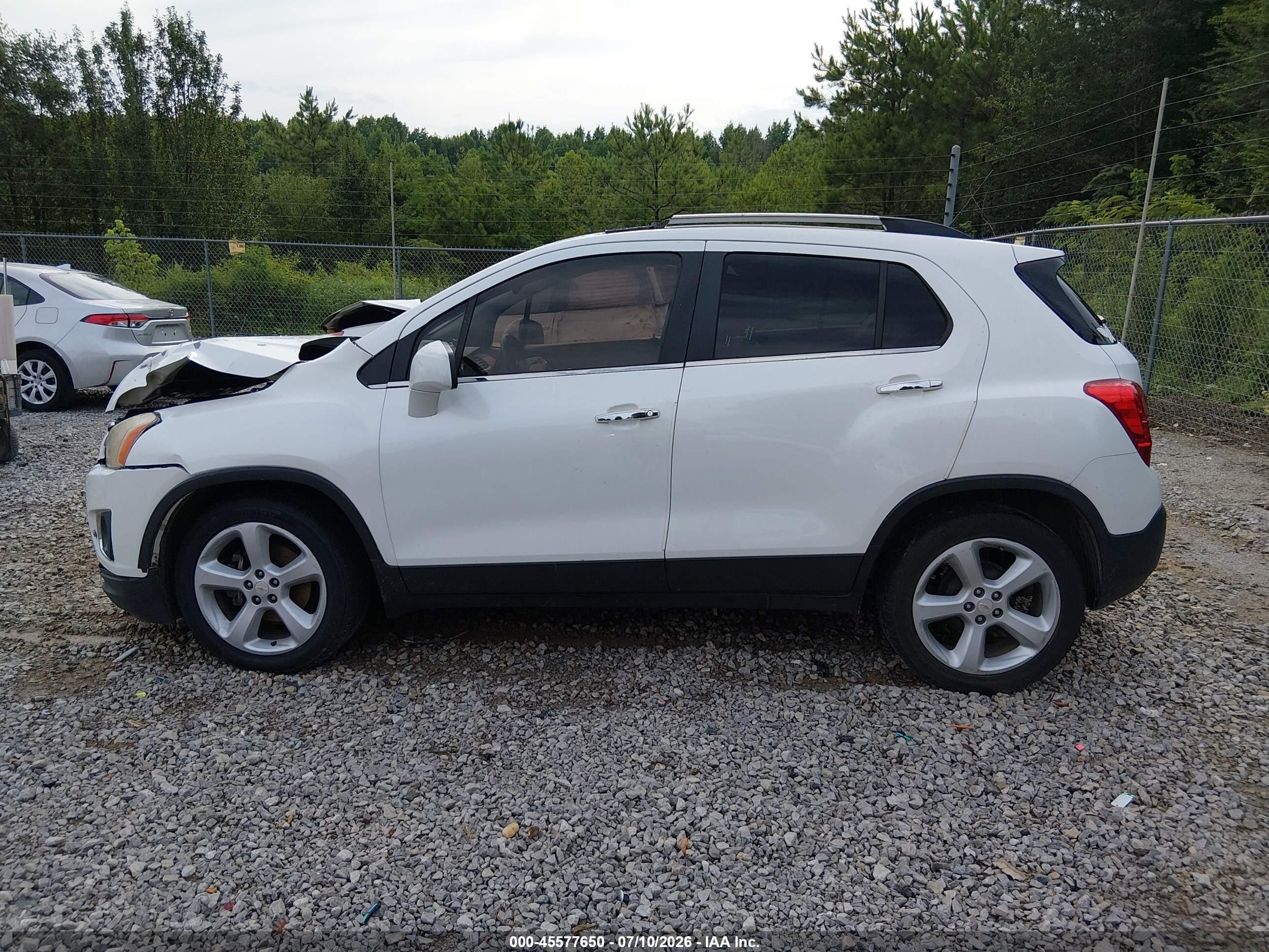 2015 Chevrolet Trax Ltz White vin: KL7CJNSB1FB199270