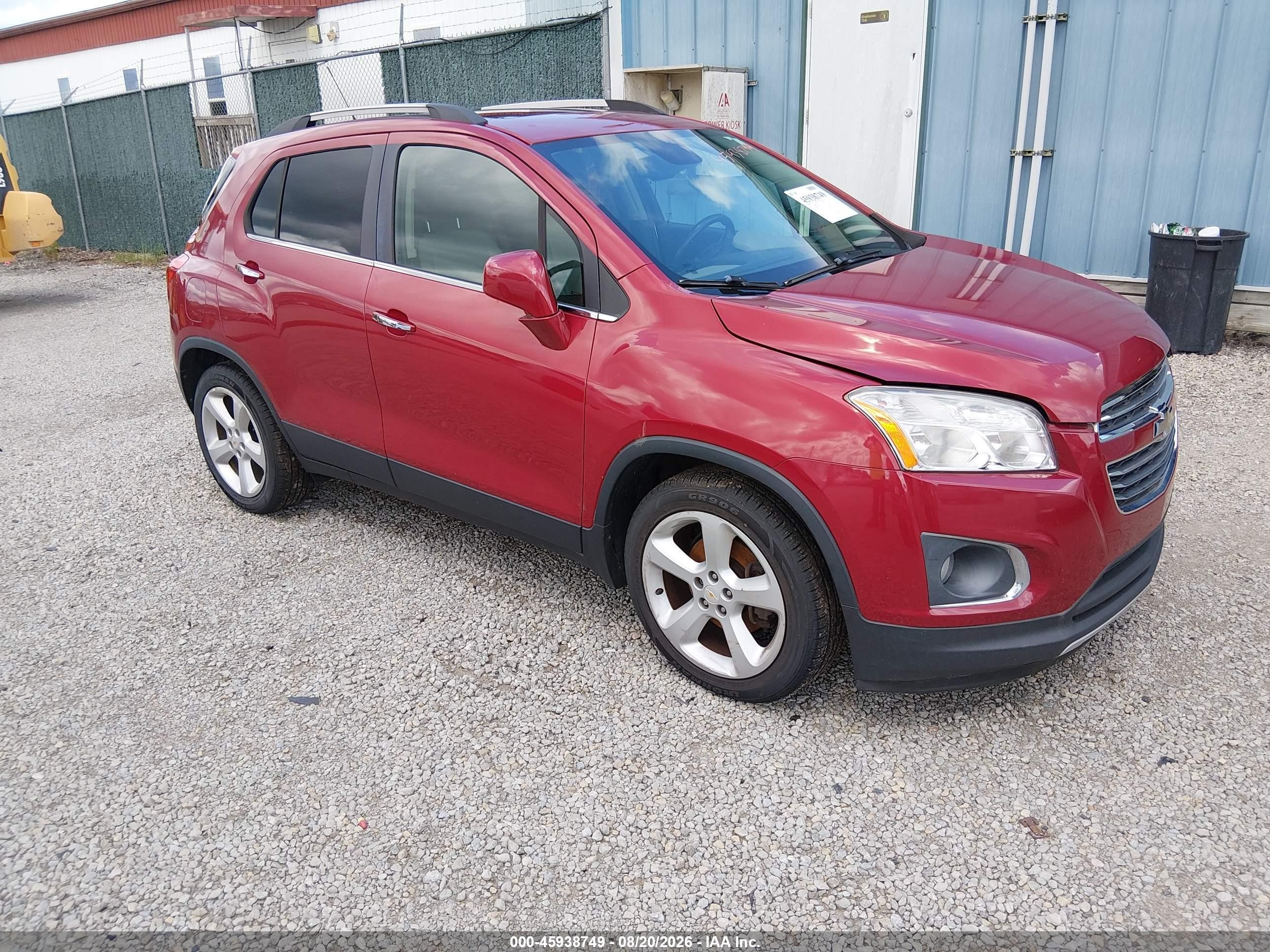 2015 Chevrolet Trax Ltz Burgundy vin: KL7CJNSB1FB242912