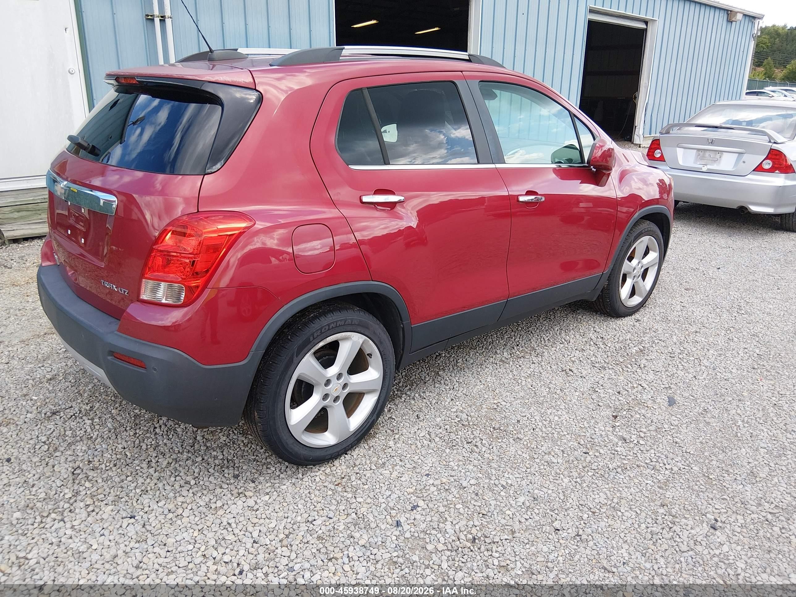 2015 Chevrolet Trax Ltz Burgundy vin: KL7CJNSB1FB242912