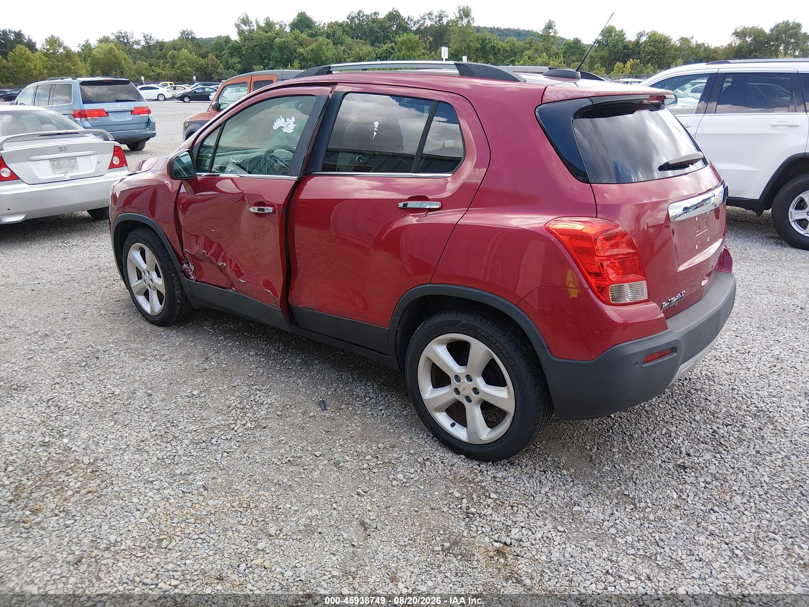 2015 Chevrolet Trax Ltz Burgundy vin: KL7CJNSB1FB242912