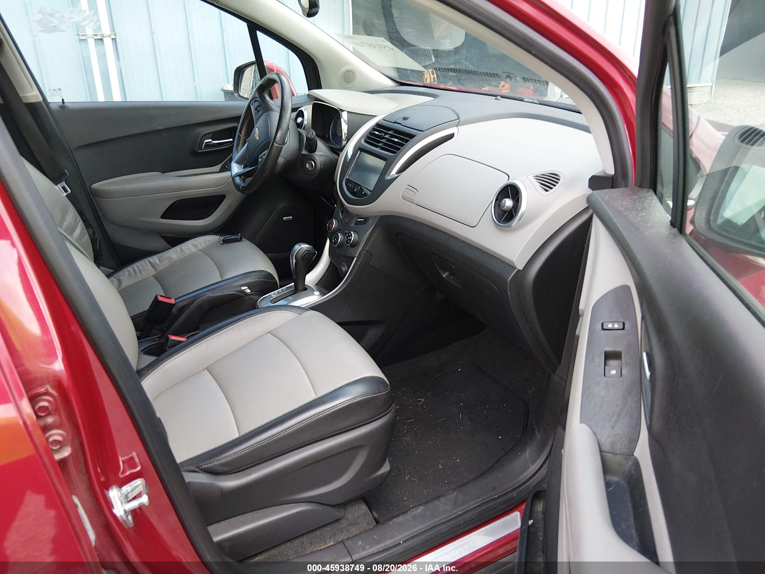 2015 Chevrolet Trax Ltz Burgundy vin: KL7CJNSB1FB242912