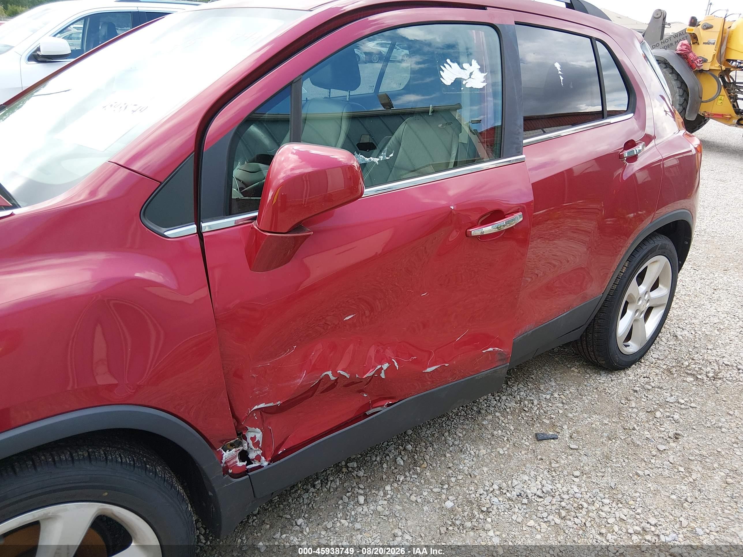 2015 Chevrolet Trax Ltz Burgundy vin: KL7CJNSB1FB242912