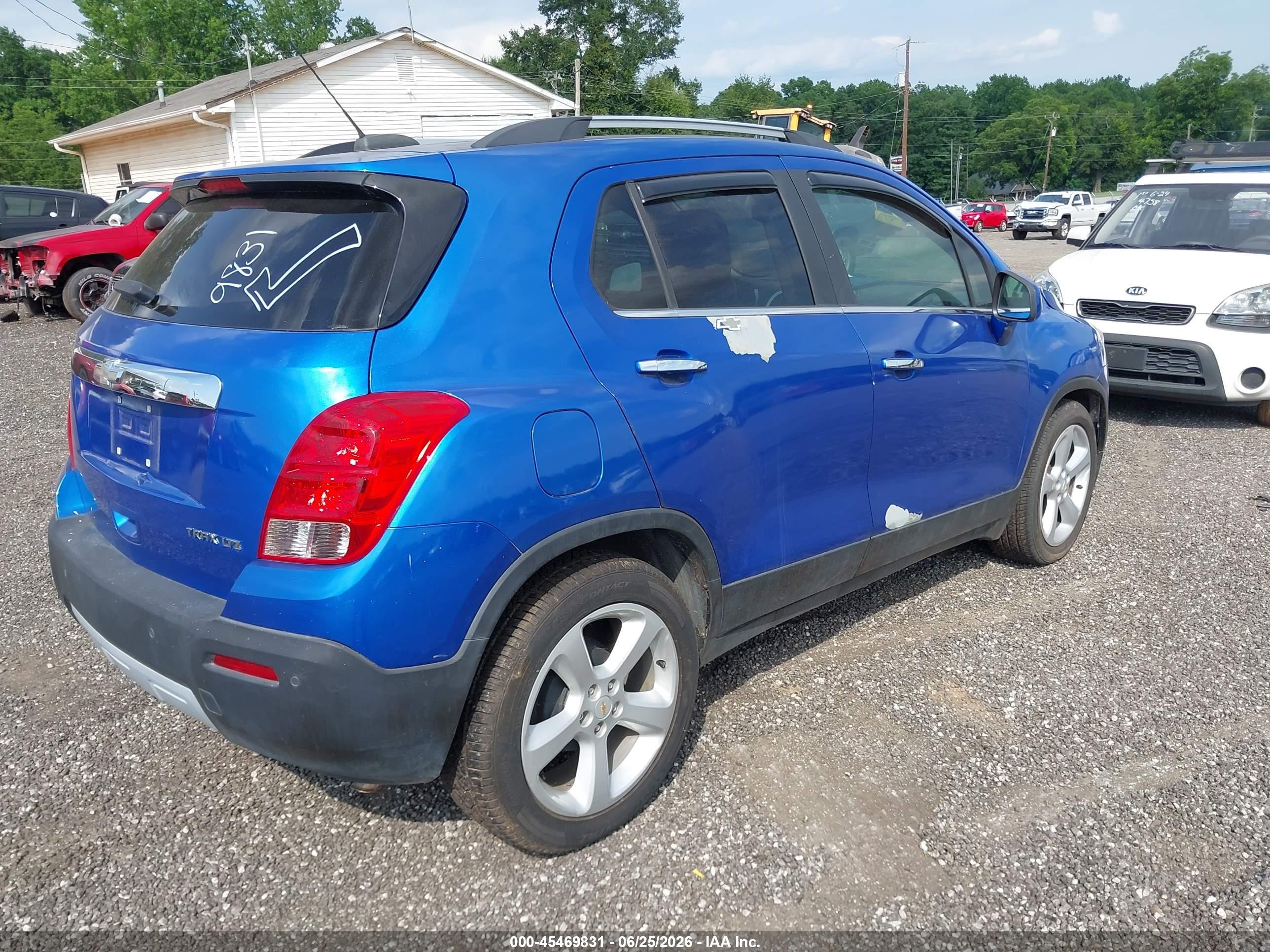 2015 Chevrolet Trax Ltz Blue vin: KL7CJNSB3FB259890