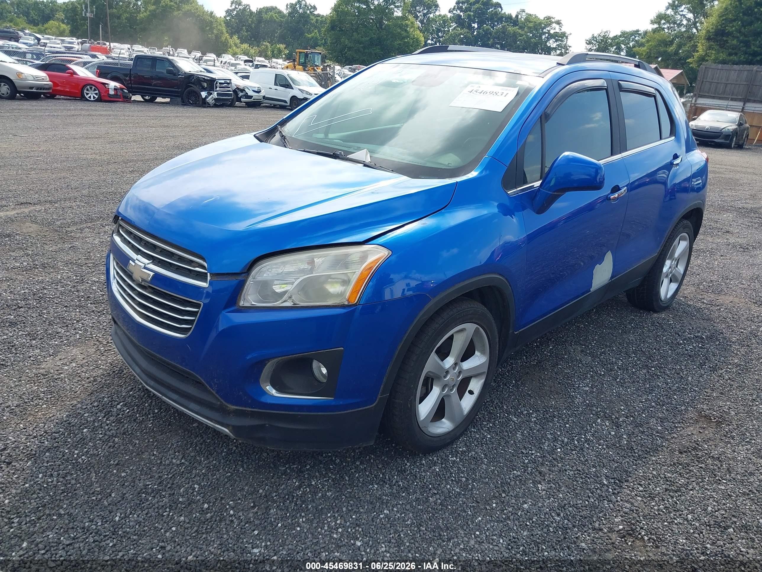 2015 Chevrolet Trax Ltz Blue vin: KL7CJNSB3FB259890