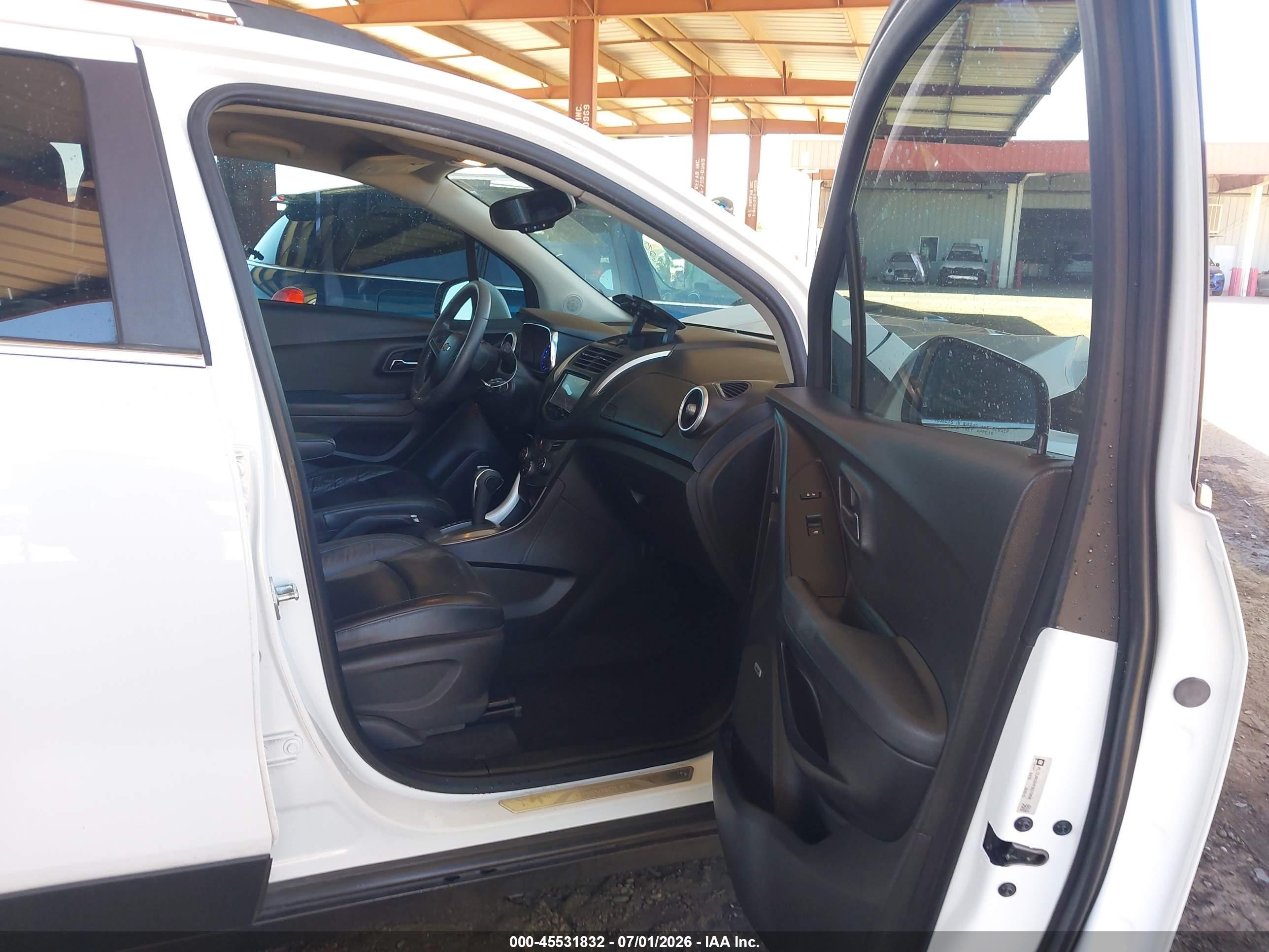 2015 Chevrolet Trax Ltz White vin: KL7CJNSB4FB075896