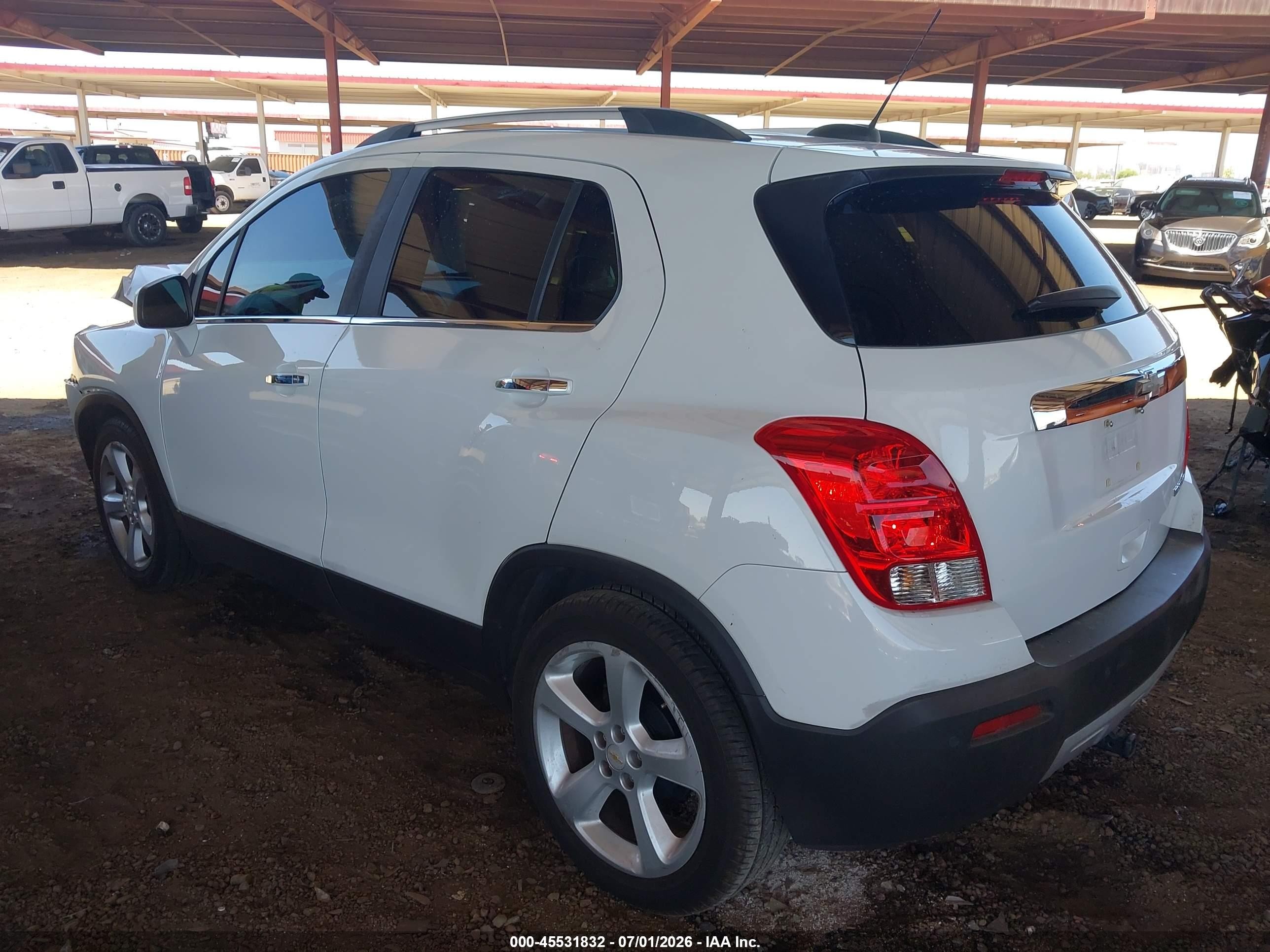 2015 Chevrolet Trax Ltz White vin: KL7CJNSB4FB075896