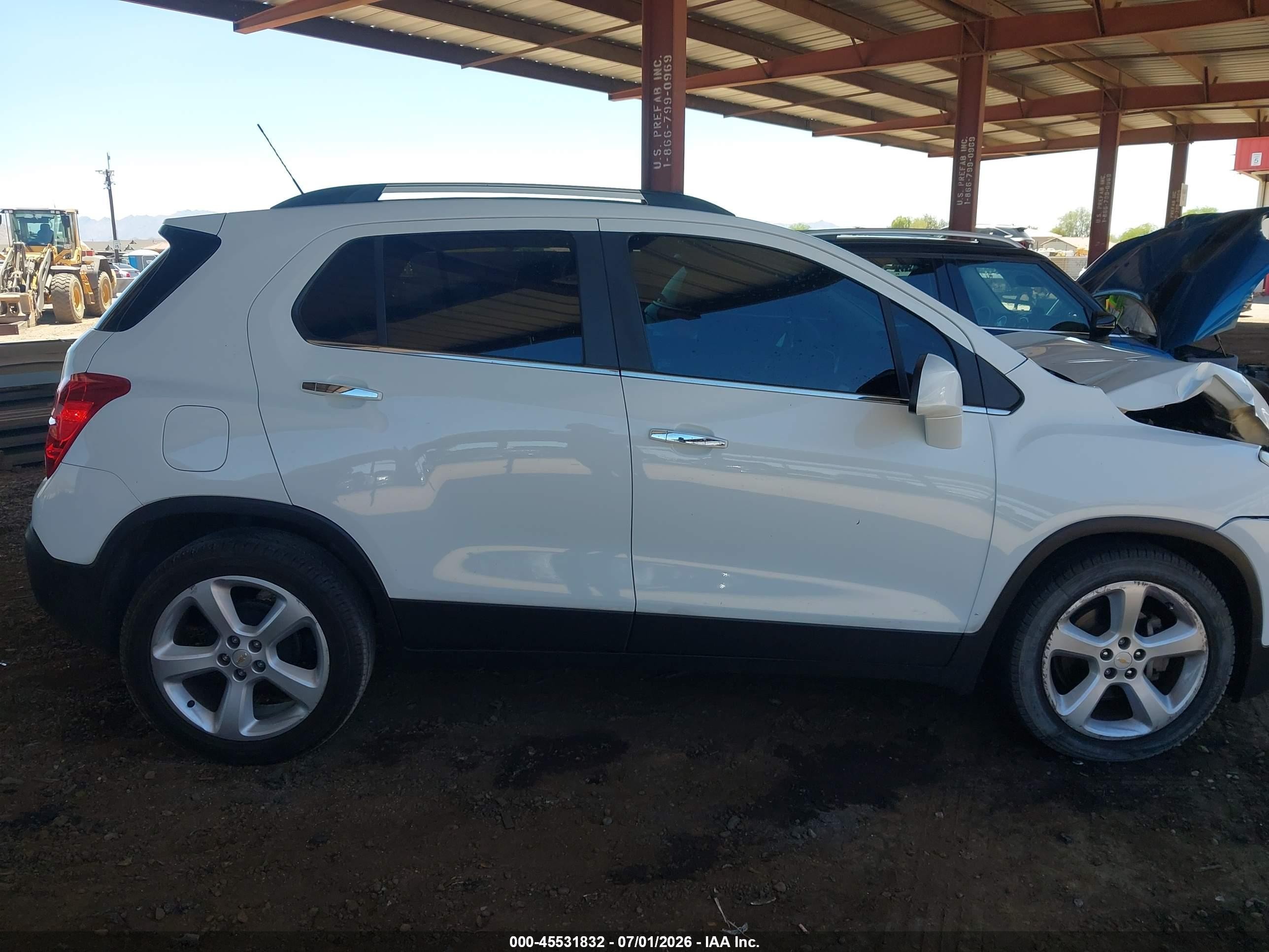 2015 Chevrolet Trax Ltz White vin: KL7CJNSB4FB075896