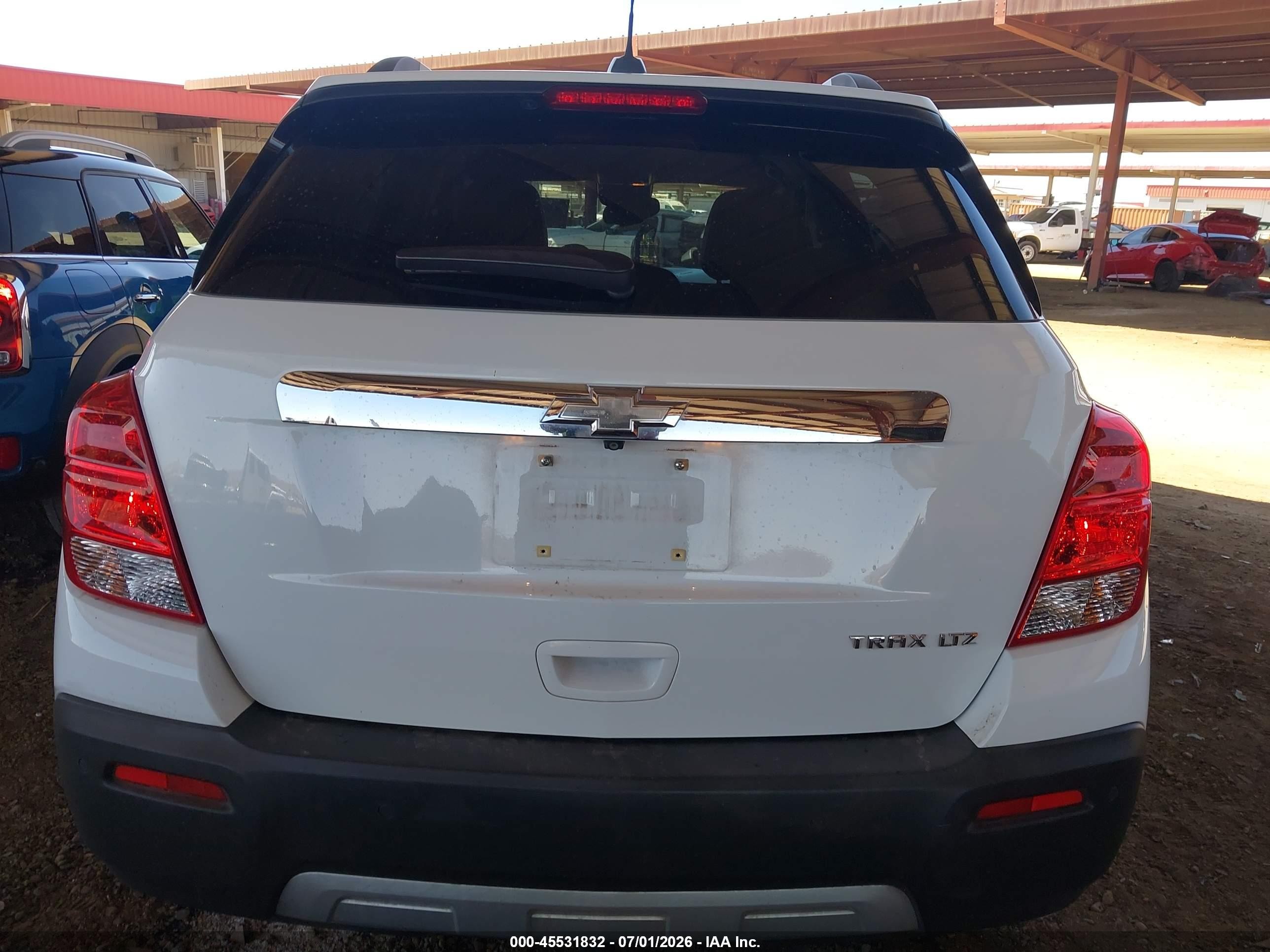 2015 Chevrolet Trax Ltz White vin: KL7CJNSB4FB075896