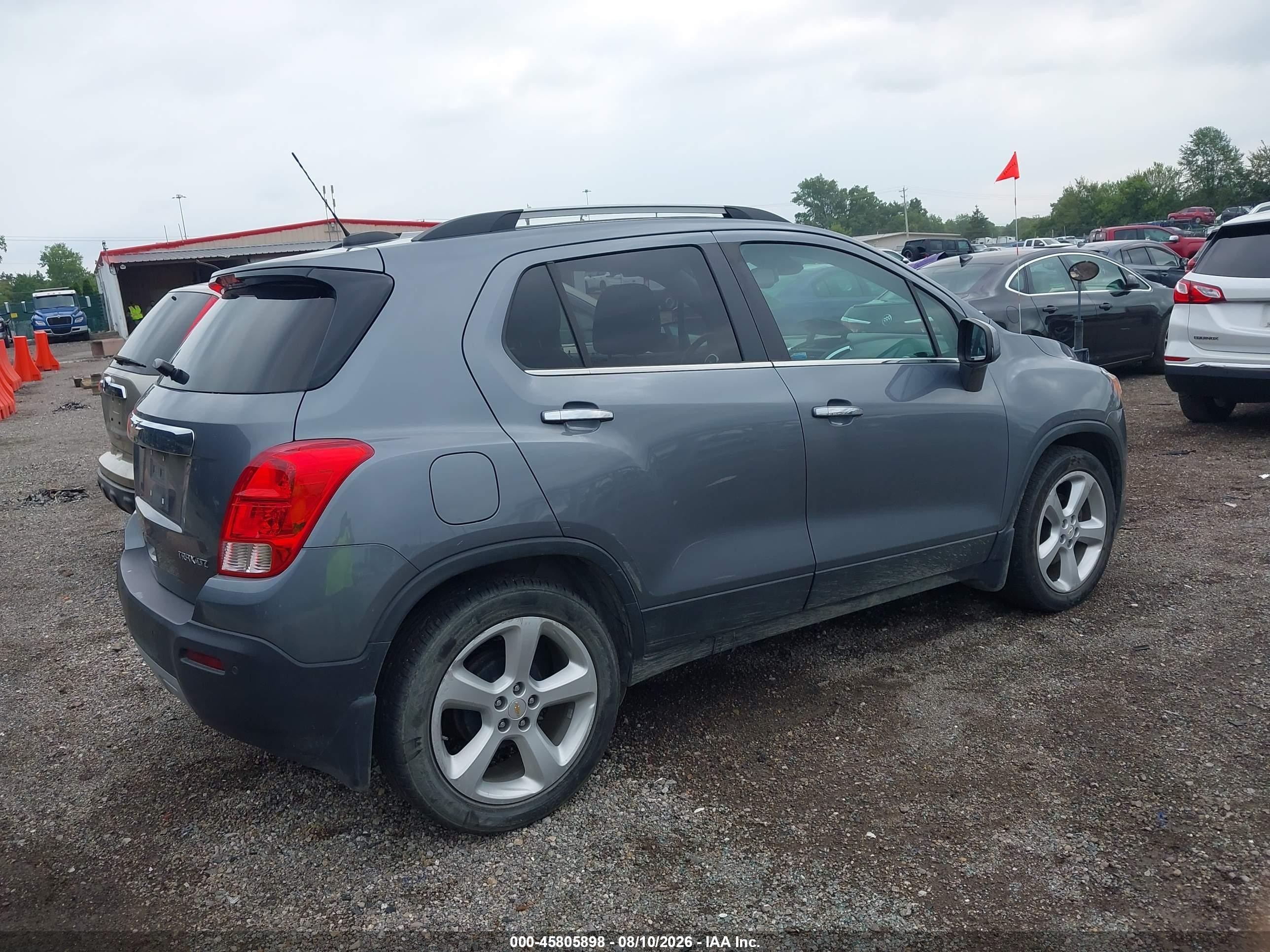 2015 Chevrolet Trax Ltz Серый vin: KL7CJNSB4FB166540