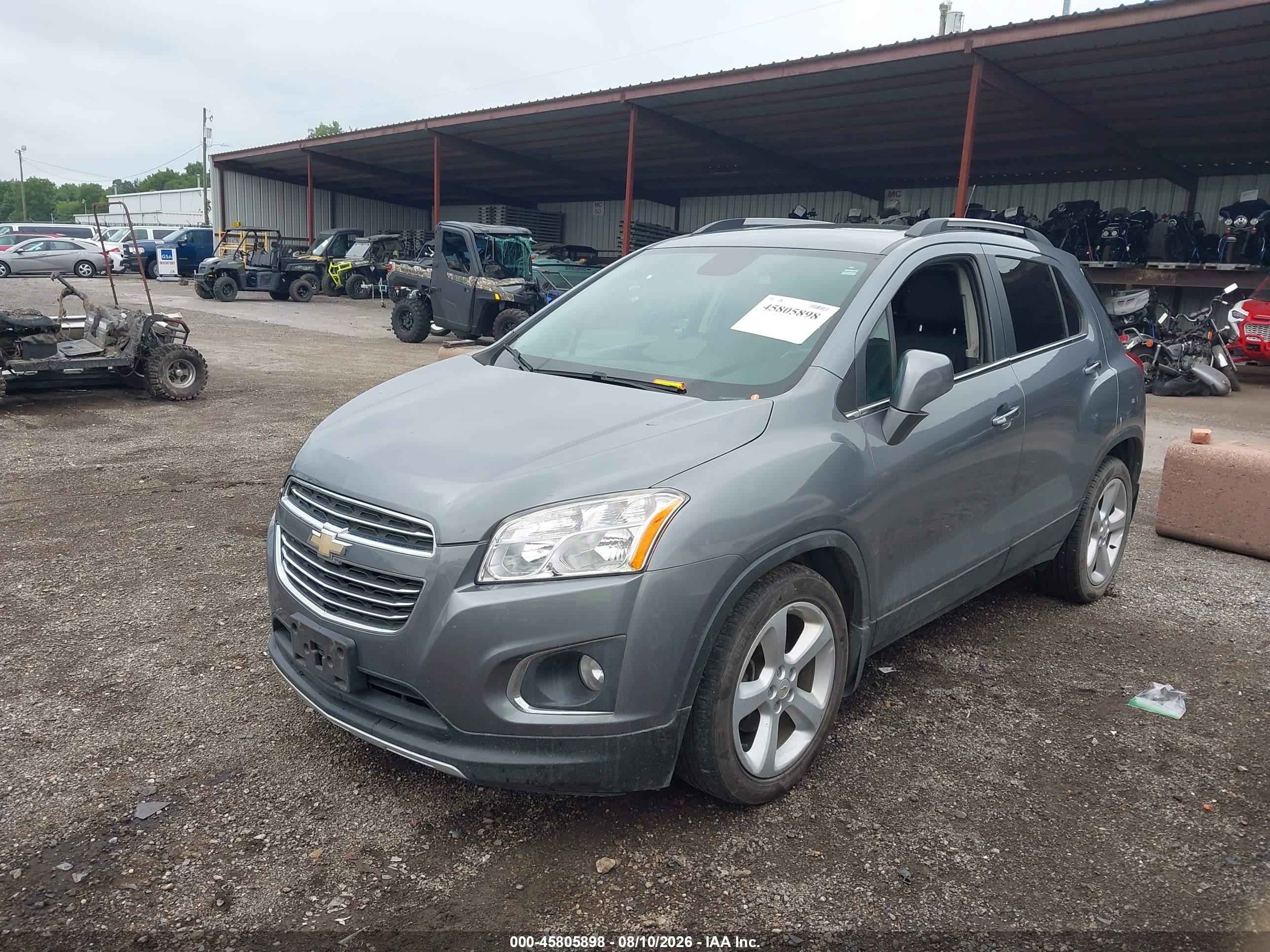 2015 Chevrolet Trax Ltz Серый vin: KL7CJNSB4FB166540