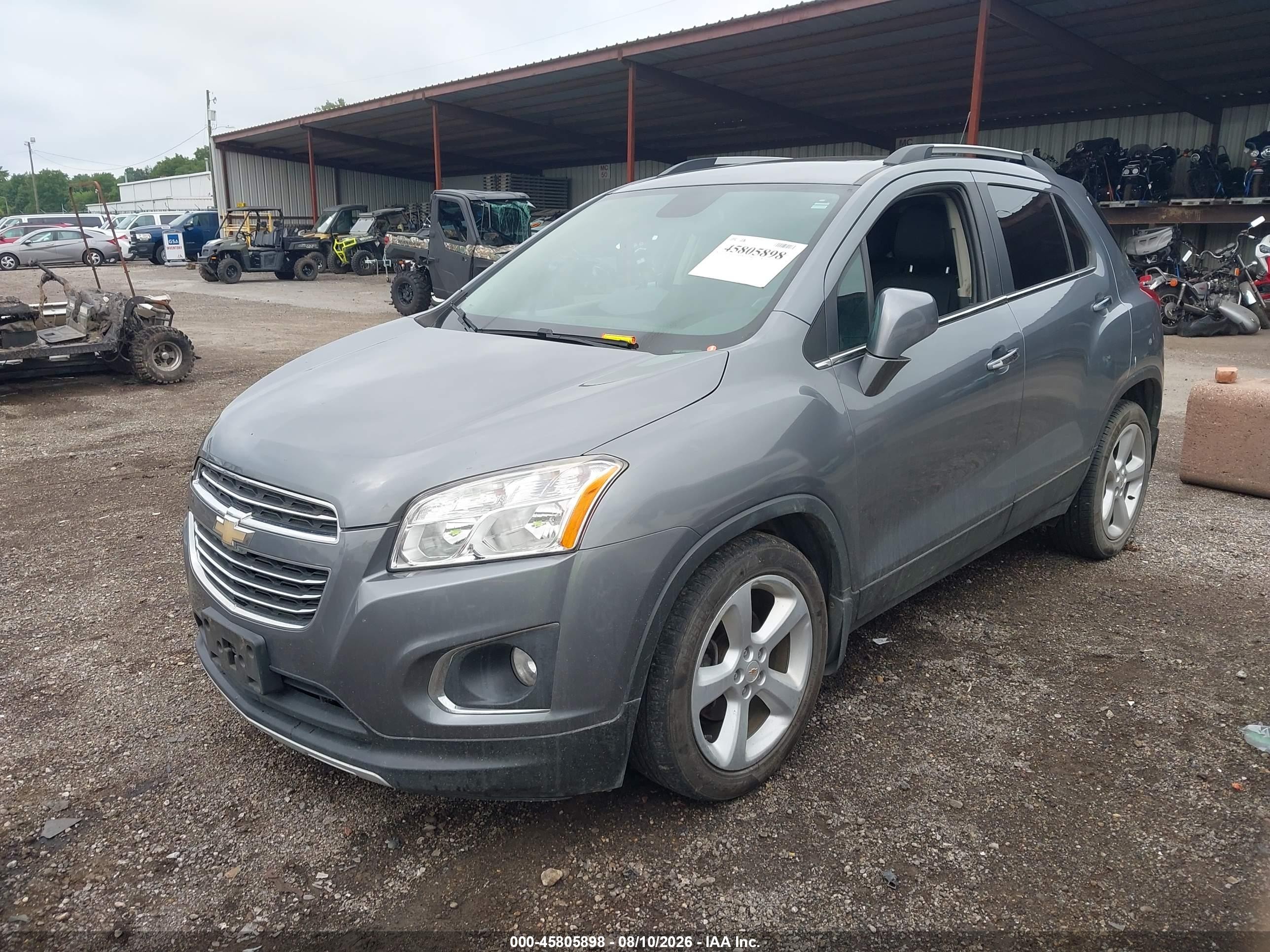 2015 Chevrolet Trax Ltz Серый vin: KL7CJNSB4FB166540