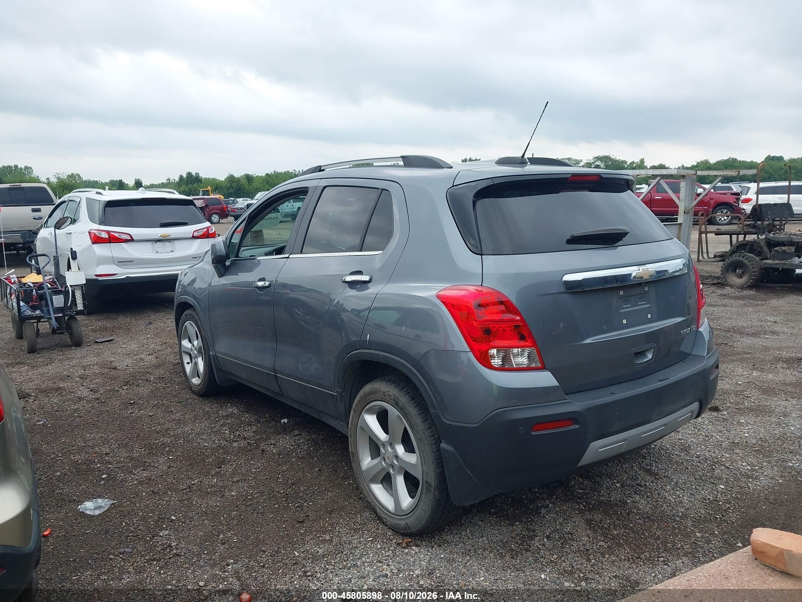2015 Chevrolet Trax Ltz Серый vin: KL7CJNSB4FB166540