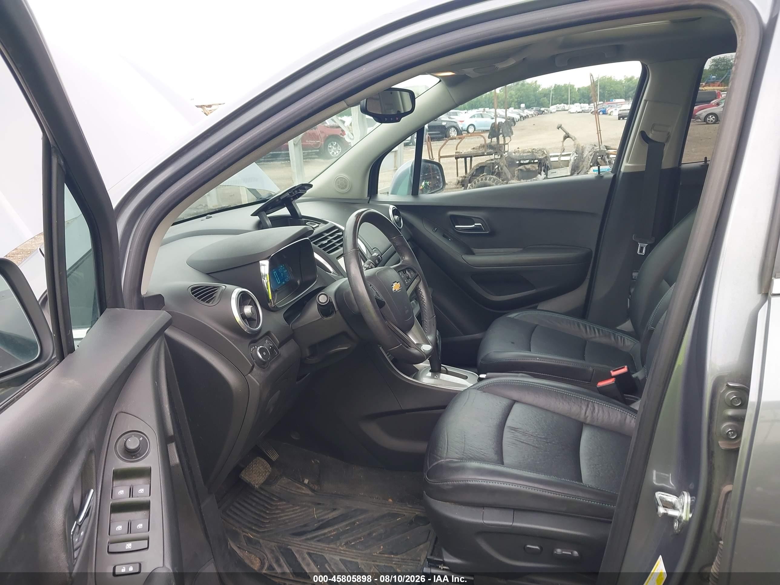2015 Chevrolet Trax Ltz Серый vin: KL7CJNSB4FB166540