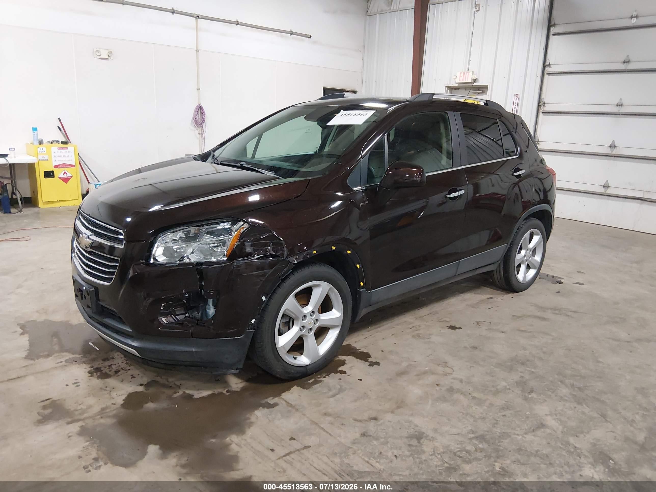 2015 Chevrolet Trax Ltz Maroon vin: KL7CJNSB4FB211038