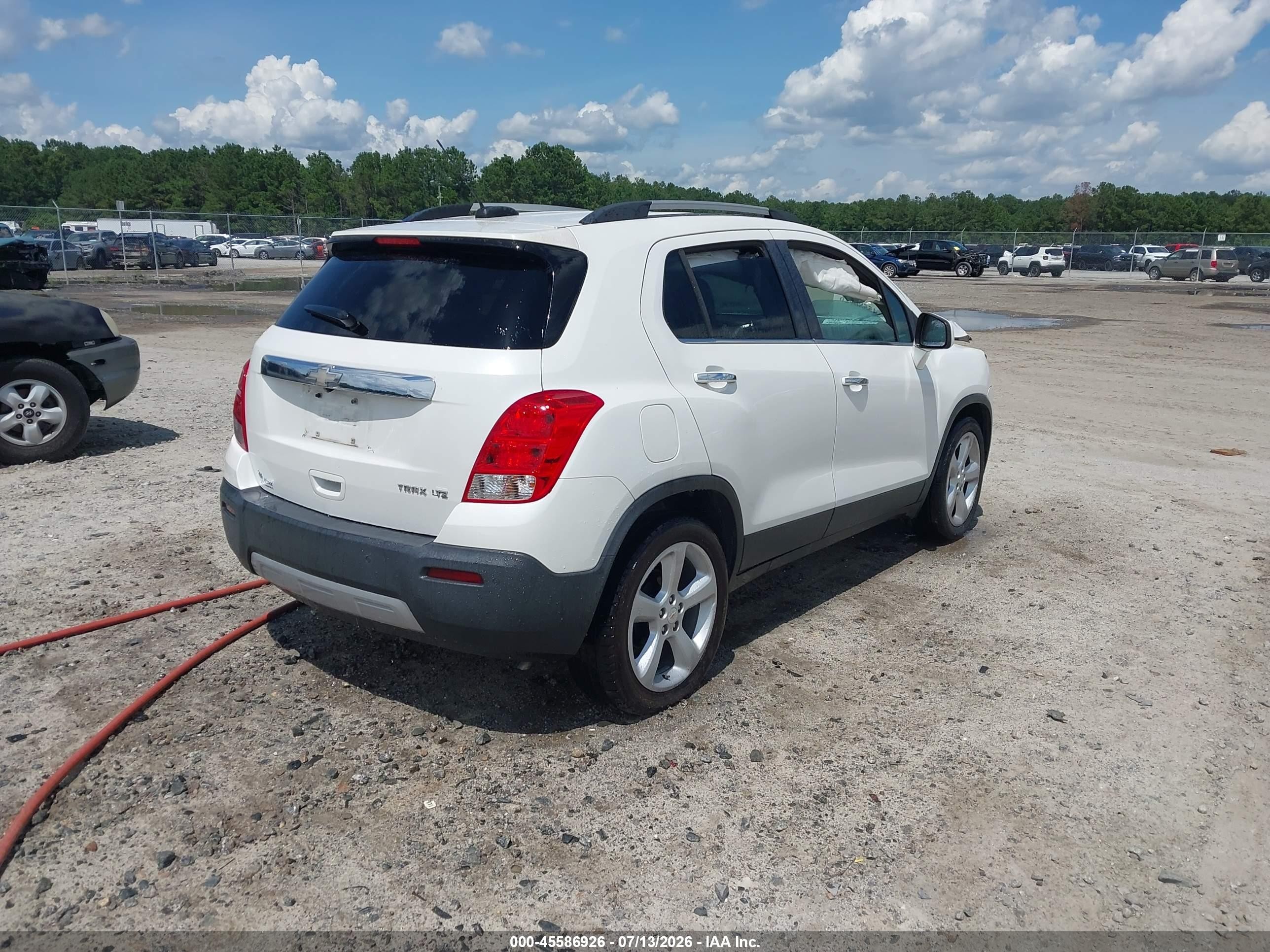 2015 Chevrolet Trax Ltz Белый vin: KL7CJNSB5FB199286