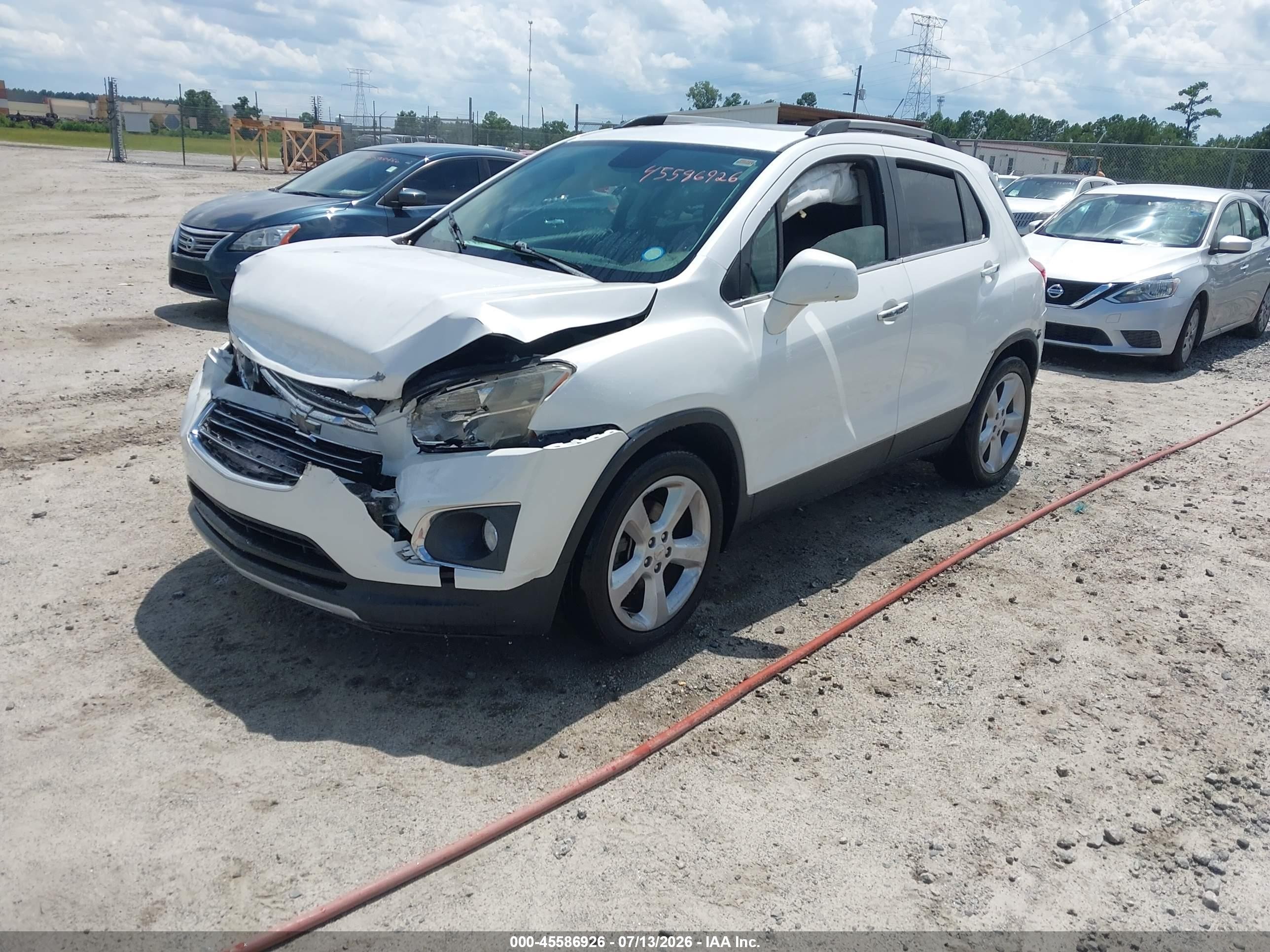 2015 Chevrolet Trax Ltz Белый vin: KL7CJNSB5FB199286