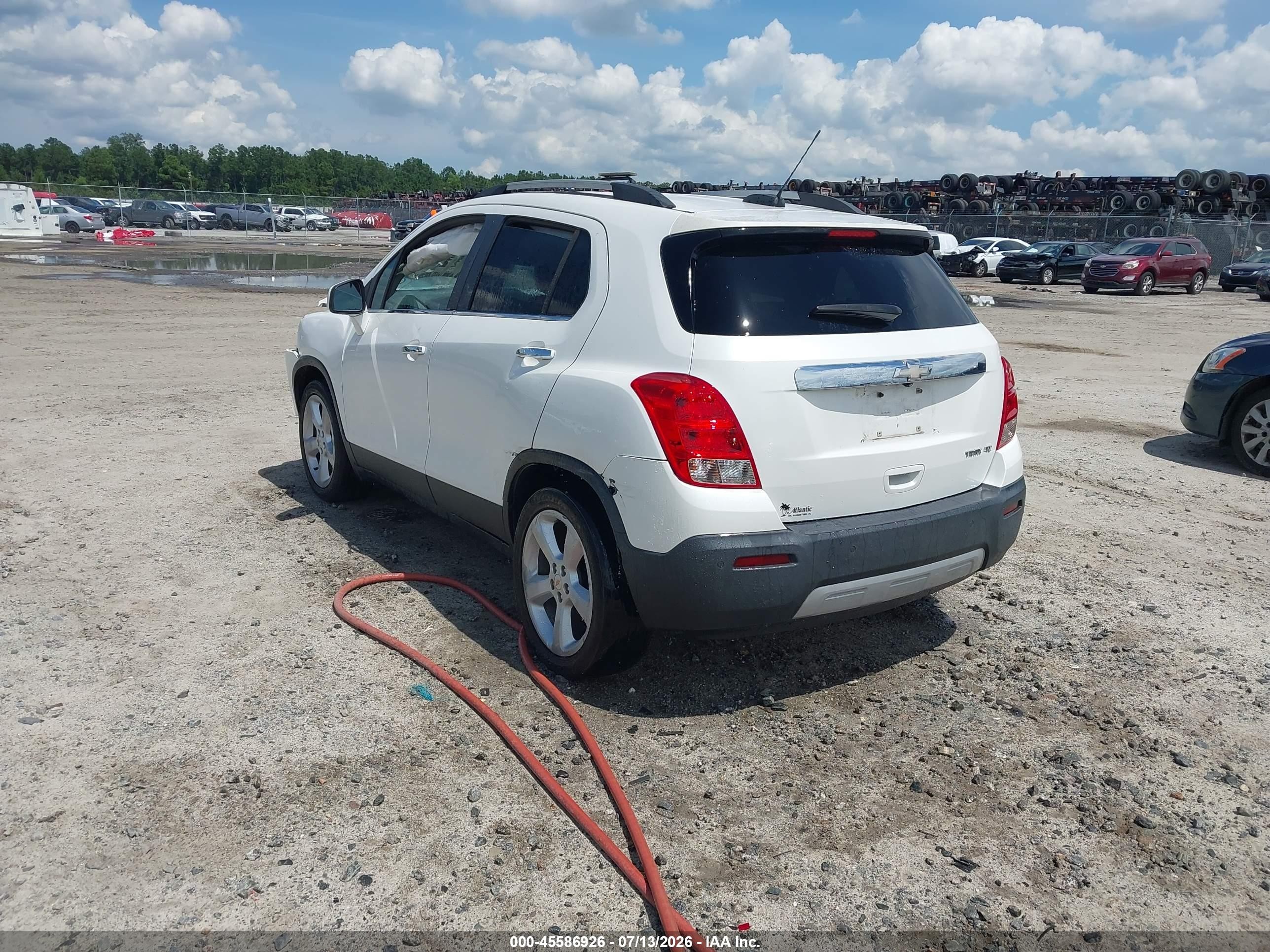 2015 Chevrolet Trax Ltz Белый vin: KL7CJNSB5FB199286