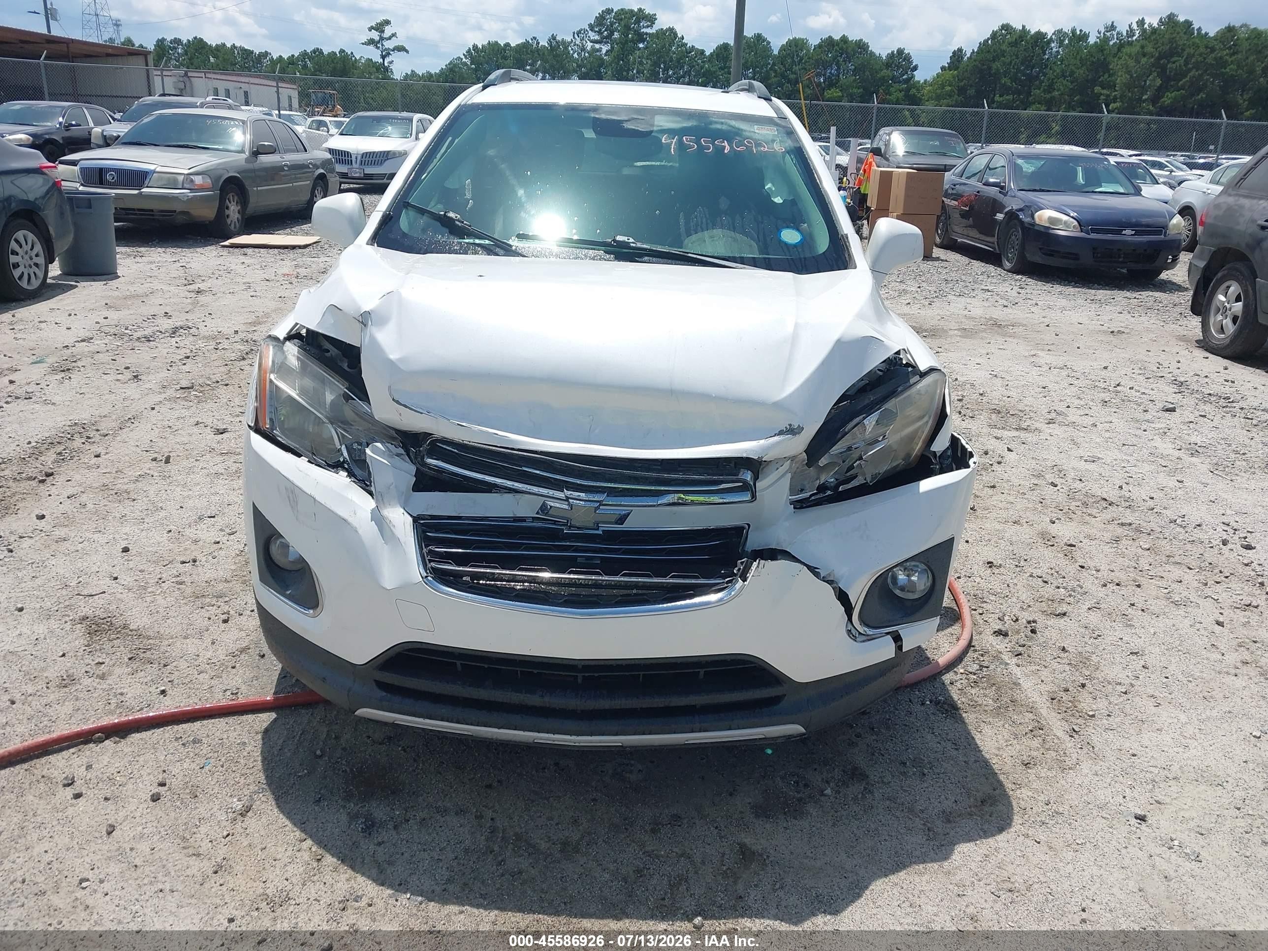 2015 Chevrolet Trax Ltz Белый vin: KL7CJNSB5FB199286