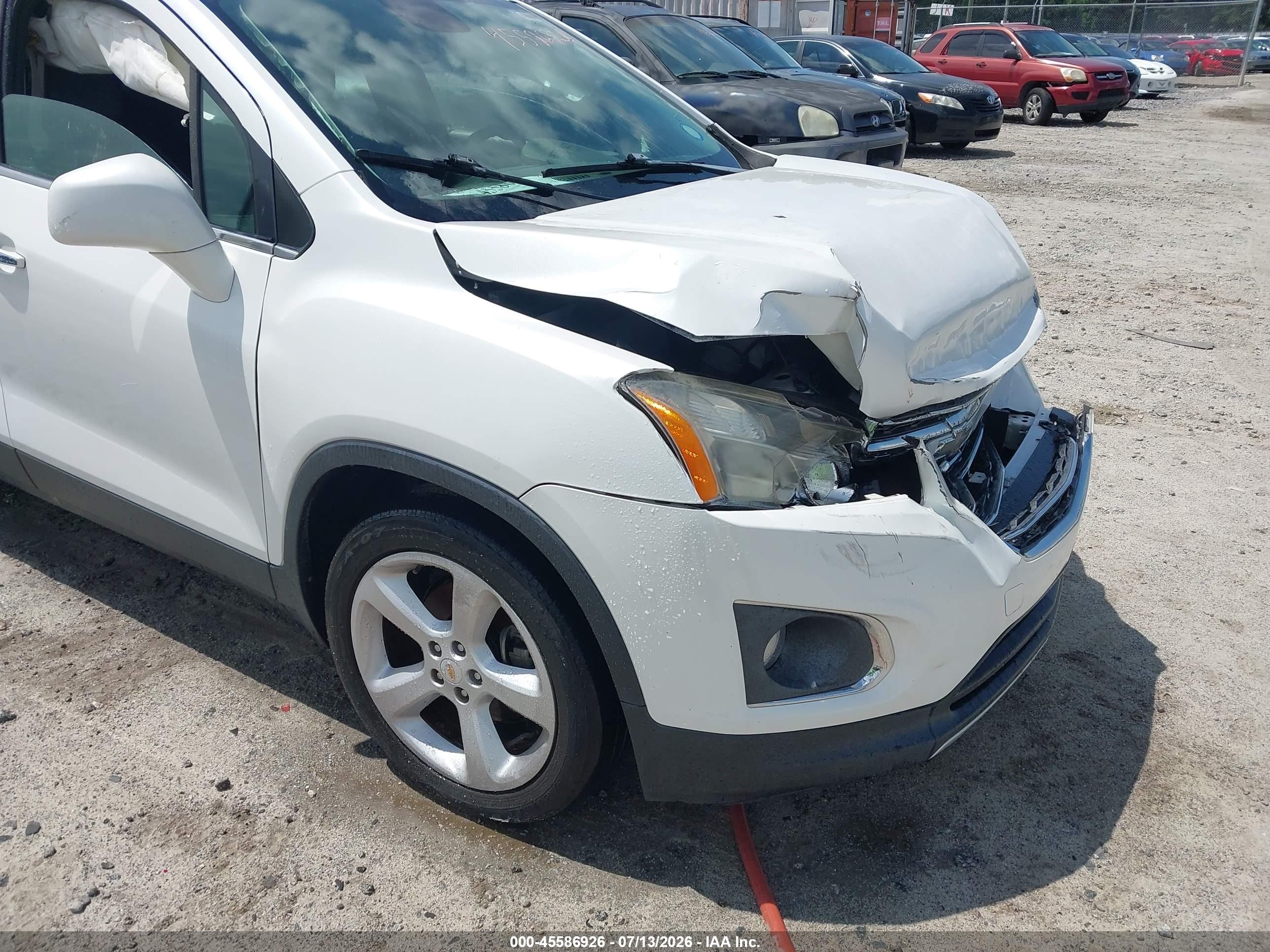 2015 Chevrolet Trax Ltz Белый vin: KL7CJNSB5FB199286