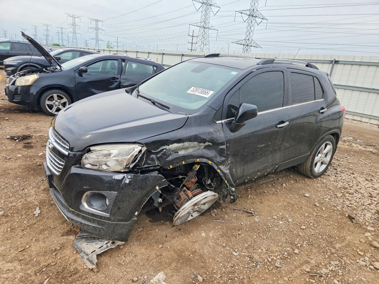 2015 Chevrolet Trax Ltz Черный vin: KL7CJNSB7FB060129
